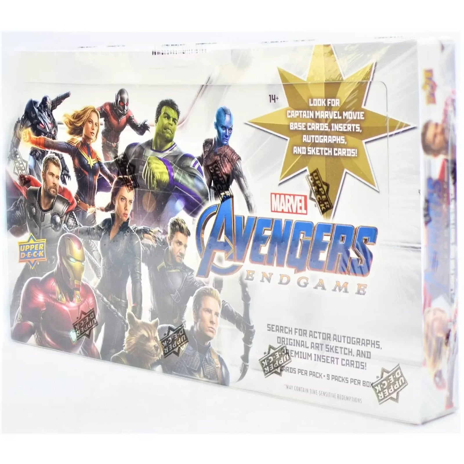 Marvel Avengers Endgame Captain Marvel Hobby Box (2020 Upper Deck) (Ships Sealed Only) - D2