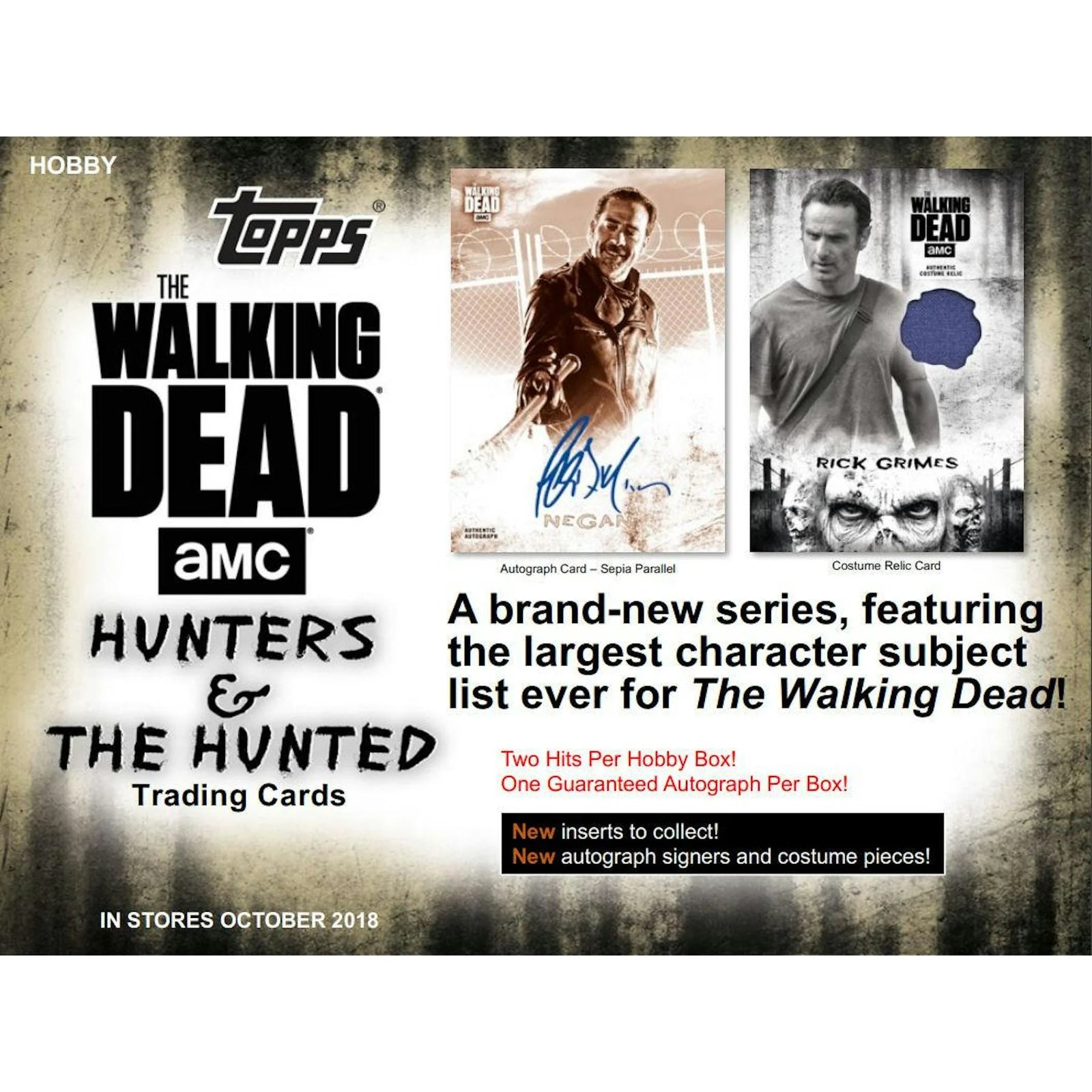 The Walking Dead Hunters and Hunted Hobby Box | 2018 Topps (Ships Sealed Only)