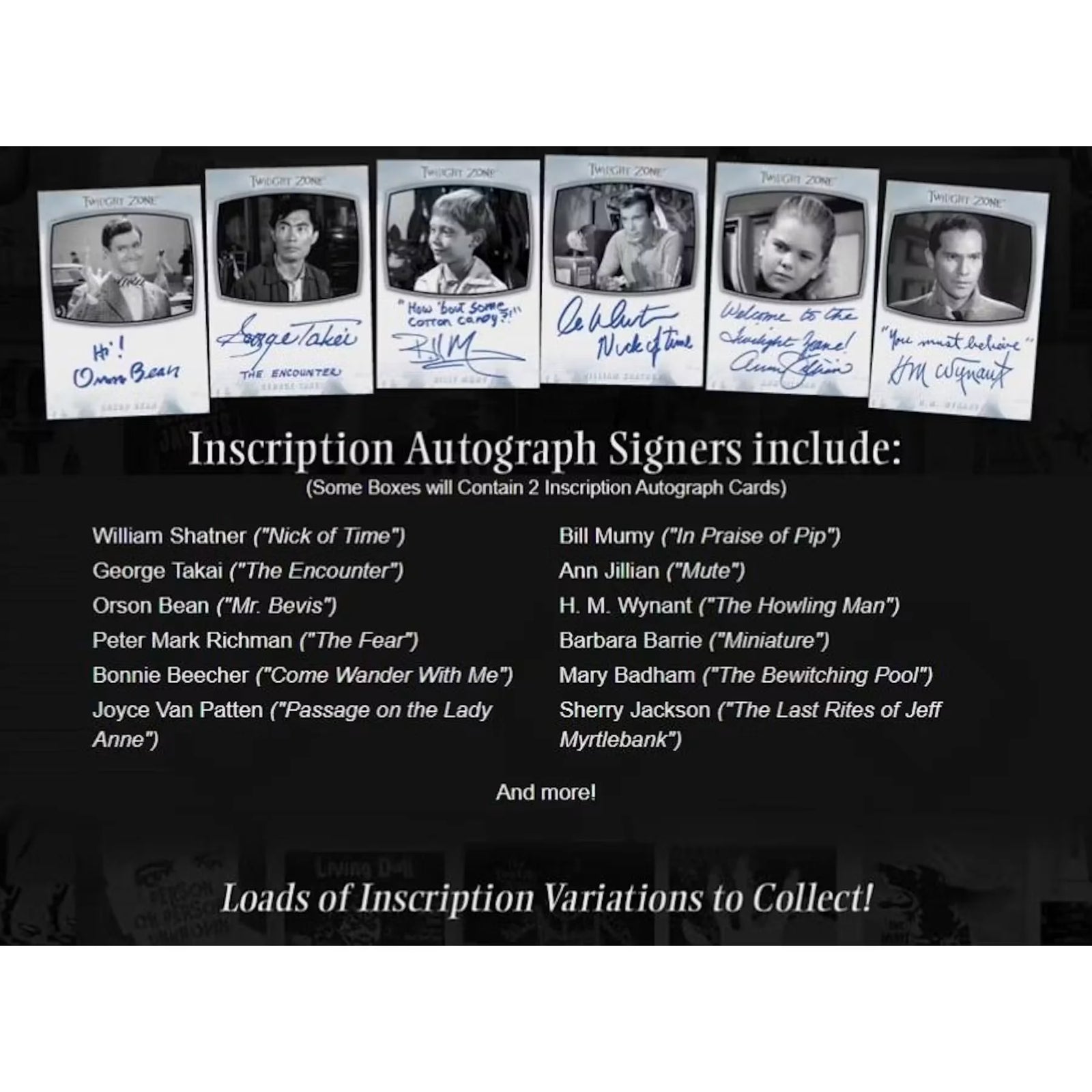 2020 Rittenhouse Twilight Zone Archives Trading Cards Box | Autographed (Ships Sealed Only)