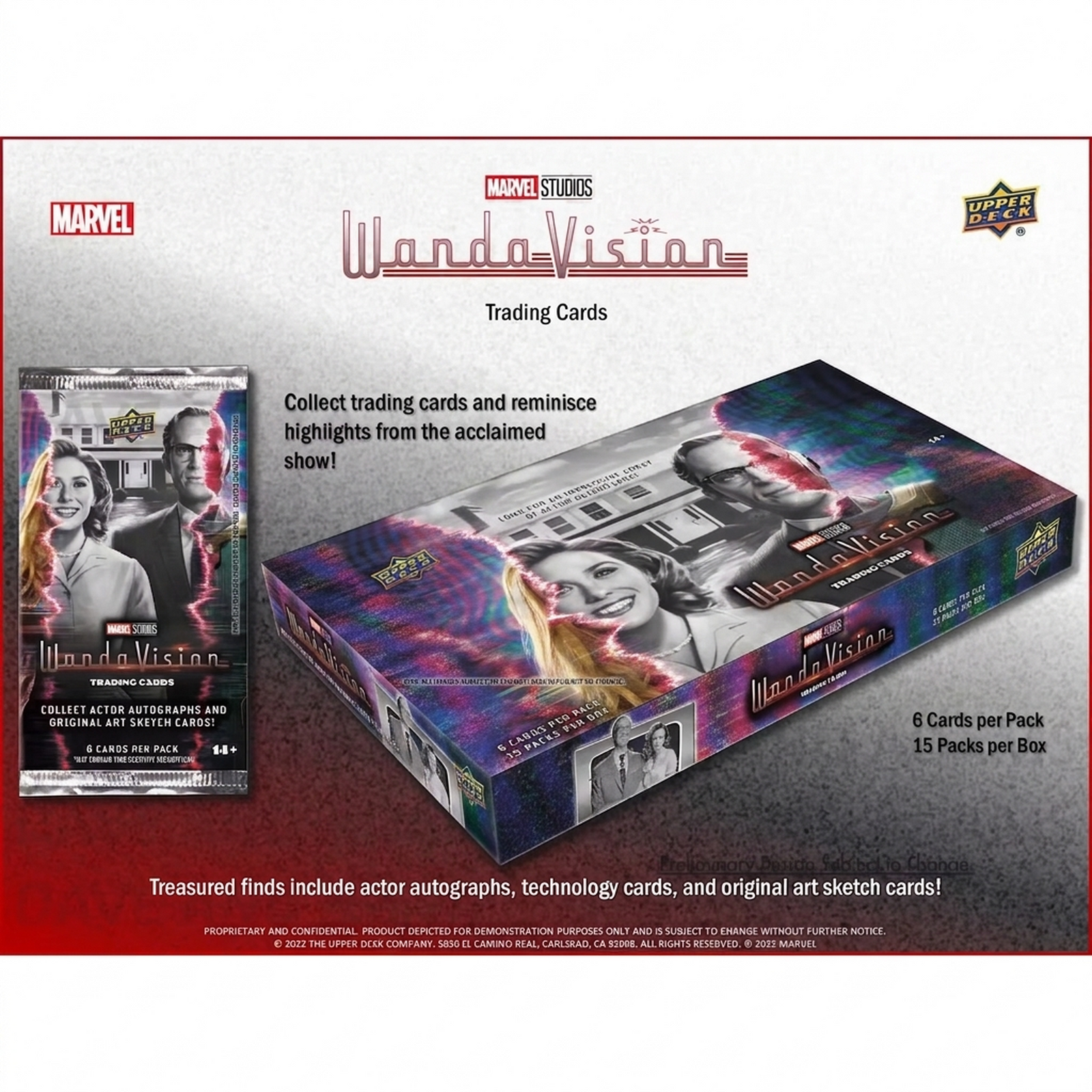 2022 Upper Deck Marvel Studios WandaVision Hobby Box (Ships Sealed Only) - D2