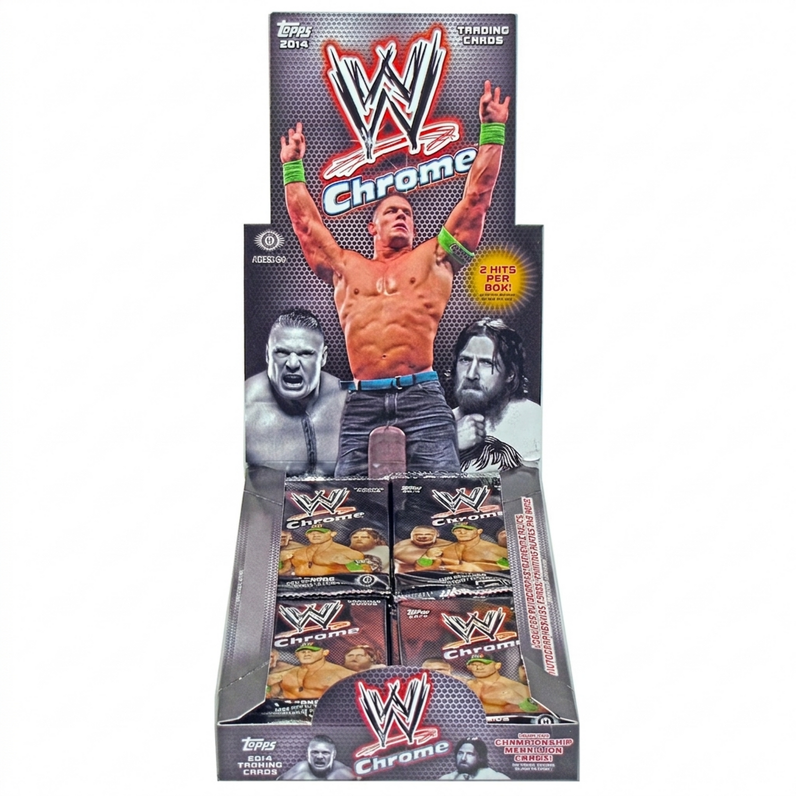 2014 Topps WWE Chrome Wrestling Hobby Box | 24 Packs (Ships Sealed Only)