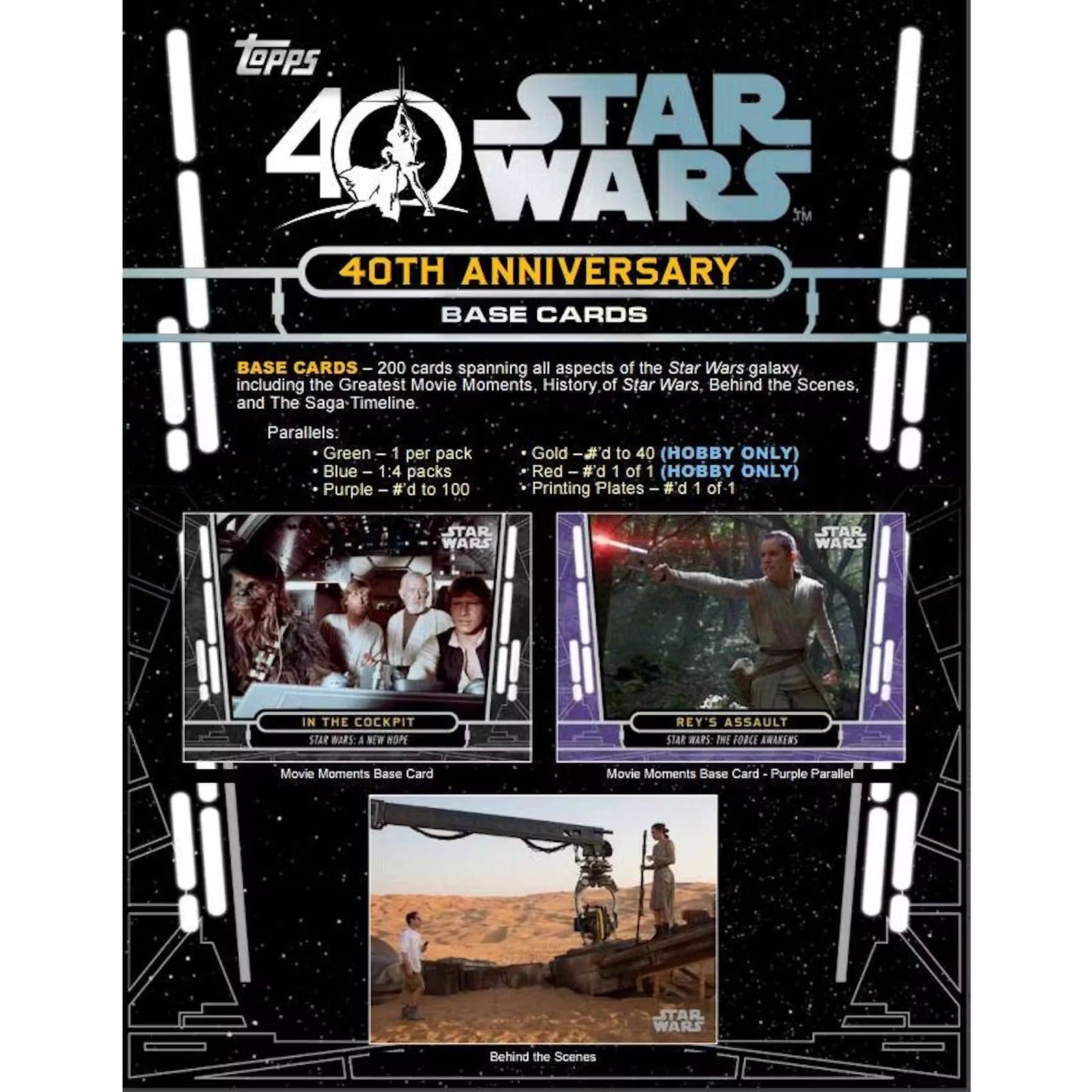 2017 Topps Star Wars 40th Anniversary Hobby Box | Autographs & Medallions (Ships Sealed Only)
