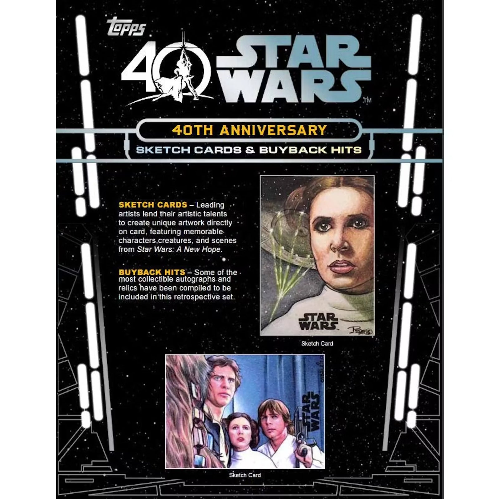 2017 Topps Star Wars 40th Anniversary Hobby Box | Autographs & Medallions (Ships Sealed Only)