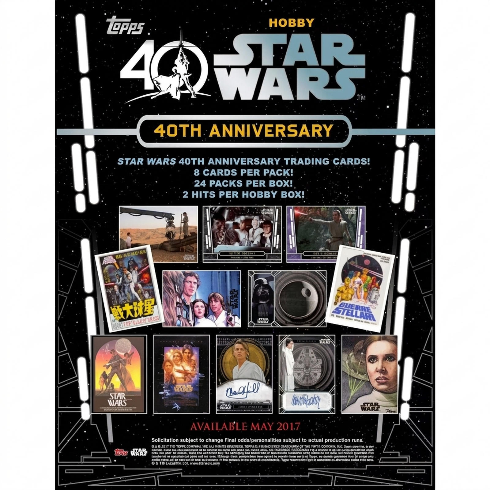 2017 Topps Star Wars 40th Anniversary Hobby Box | Autographs & Medallions (Ships Sealed Only)
