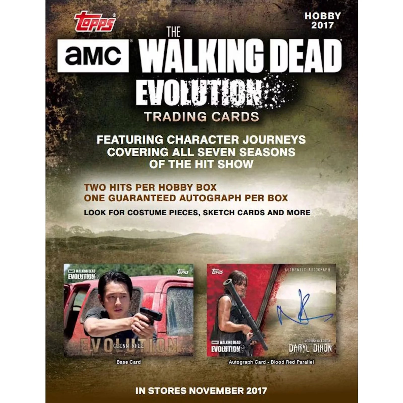 2017 Topps The Walking Dead Evolution Hobby Box | Autographs & Relics (Ships Sealed Only)