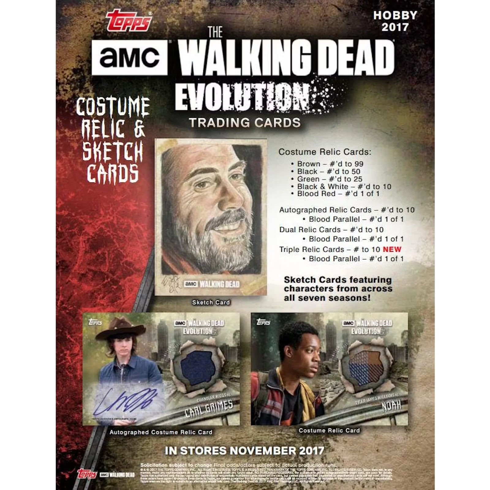 2017 Topps The Walking Dead Evolution Hobby Box | Autographs & Relics (Ships Sealed Only)