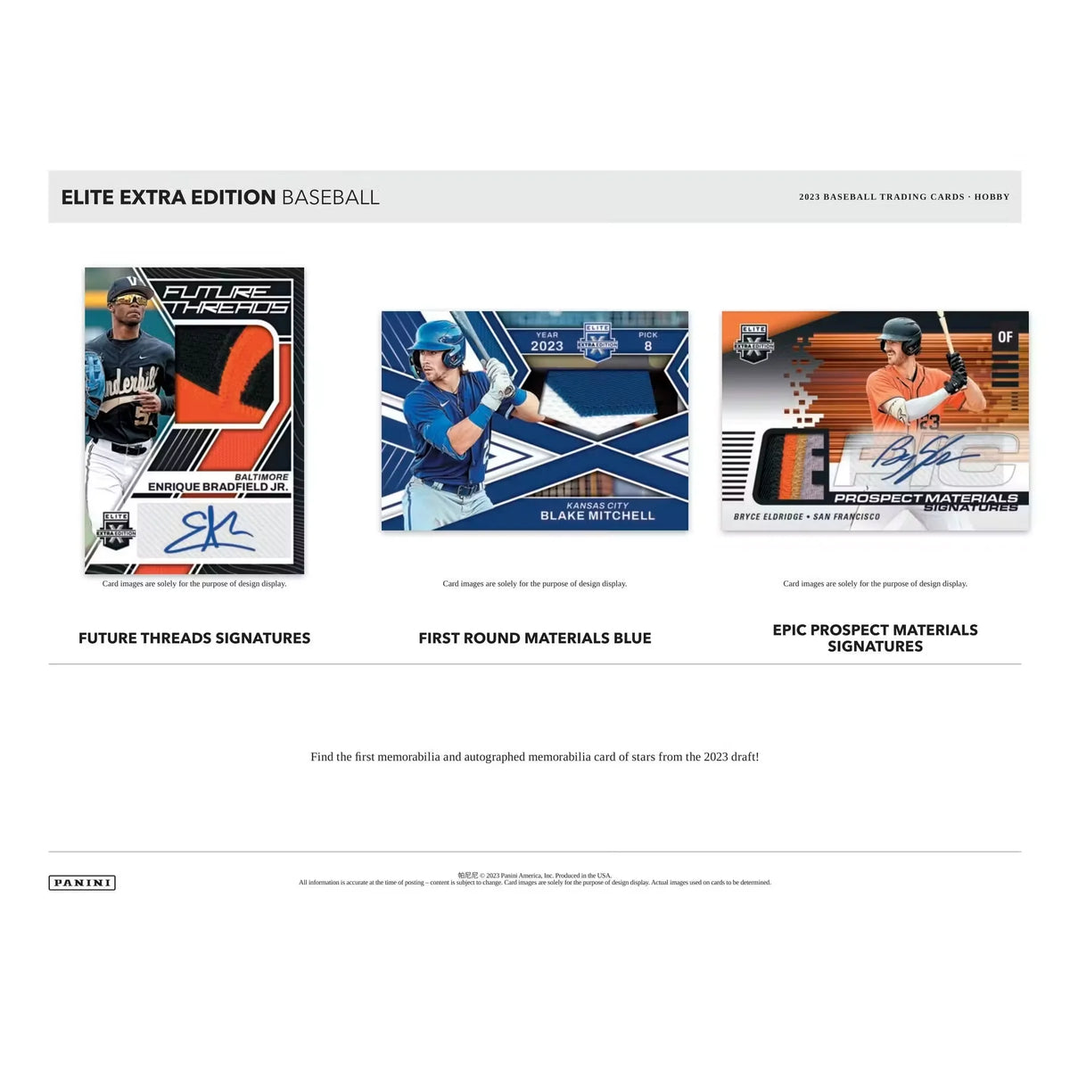 2023 Panini Elite Extra Edition Baseball Hobby Box (Ships Sealed Only) - D2