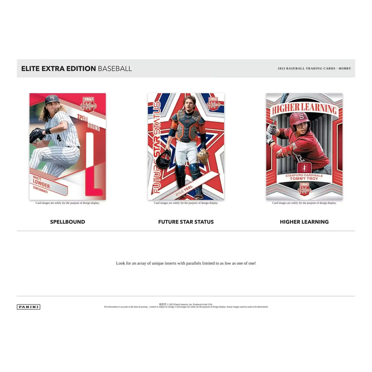 2023 Panini Elite Extra Edition Baseball Hobby Box (Ships Sealed Only) - D2