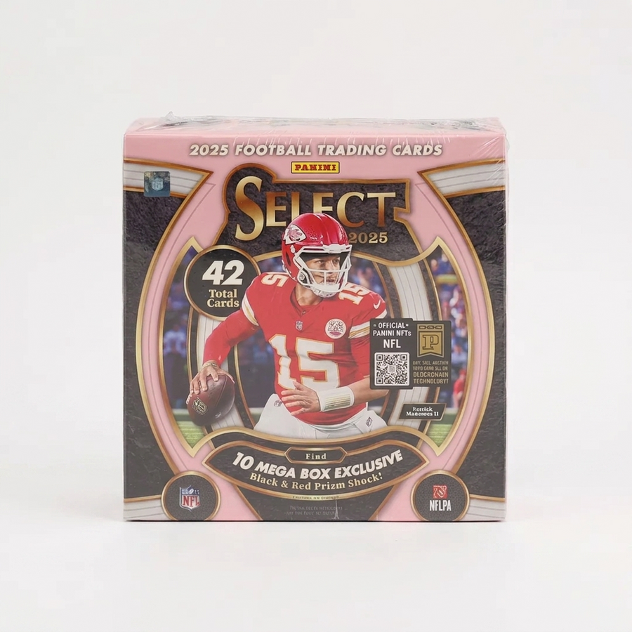 2025 Panini Select Football Mega Box | Black & Red Prizm Shock (Ships Sealed Only)