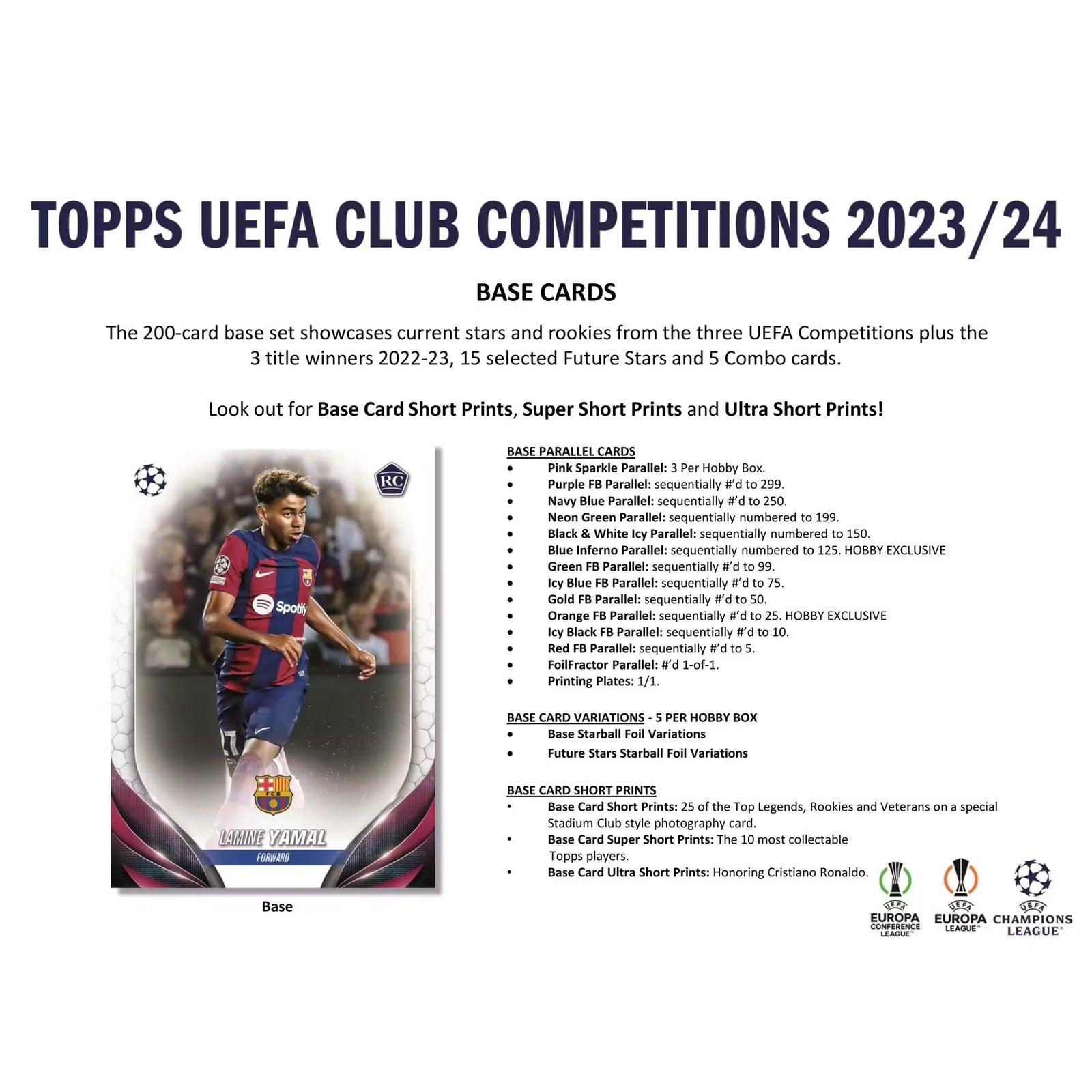2023-24 Topps UEFA Club Competitions Soccer Hobby Box (Ships Sealed Only)