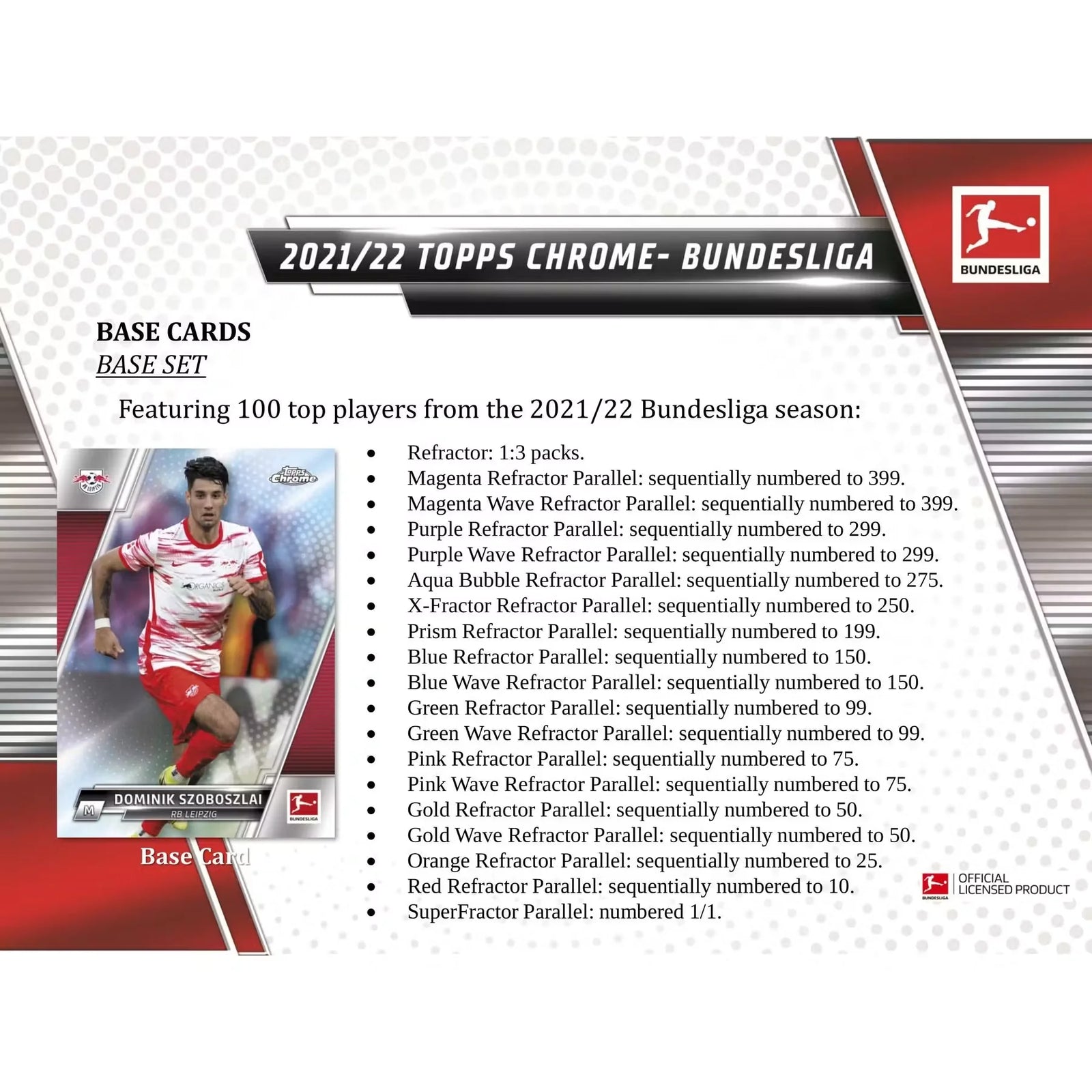 2021-22 Topps Chrome Bundesliga Soccer Hobby Box (Ships Sealed Only) - D