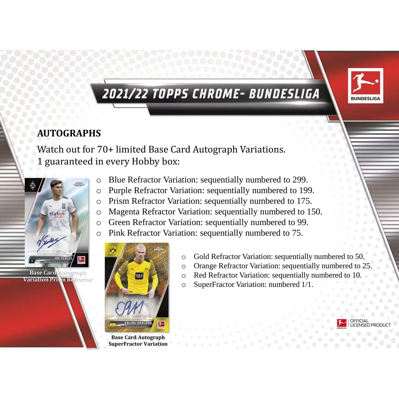 2021-22 Topps Chrome Bundesliga Soccer Hobby Box (Ships Sealed Only) - D