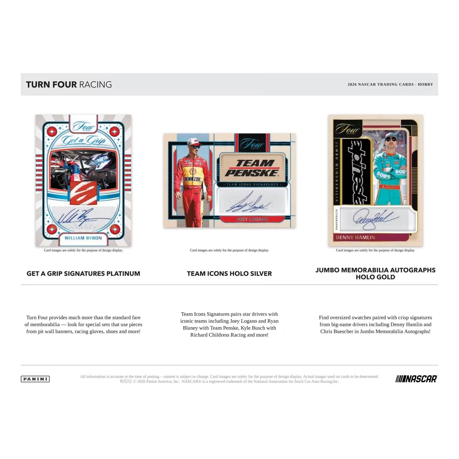 2026 Panini Turn Four Racing Hobby 10-Box Case (Ships Sealed Only) - D