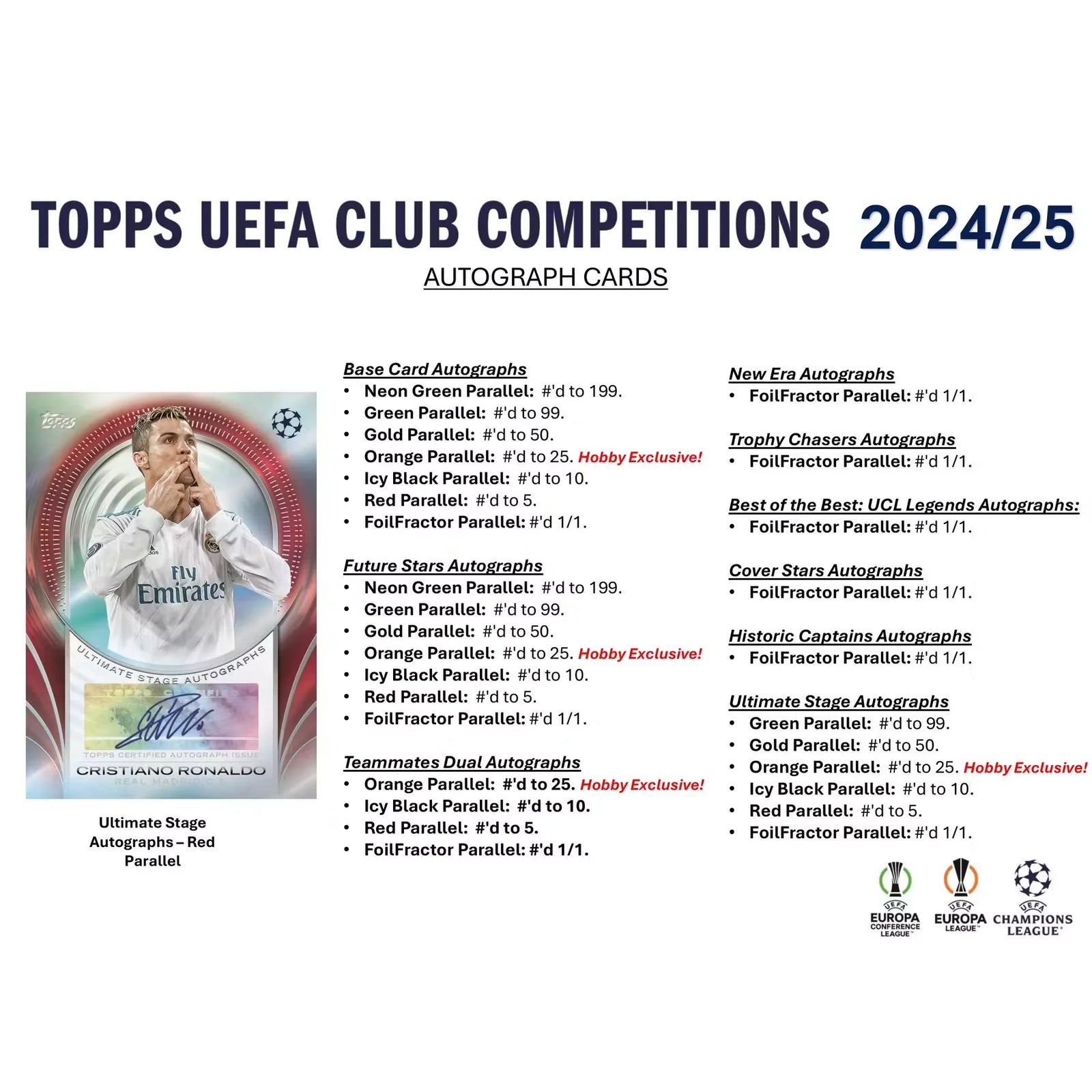 2024-25 Topps UEFA Club Competitions Soccer Hobby 12-Box Case (Ships Sealed Only)