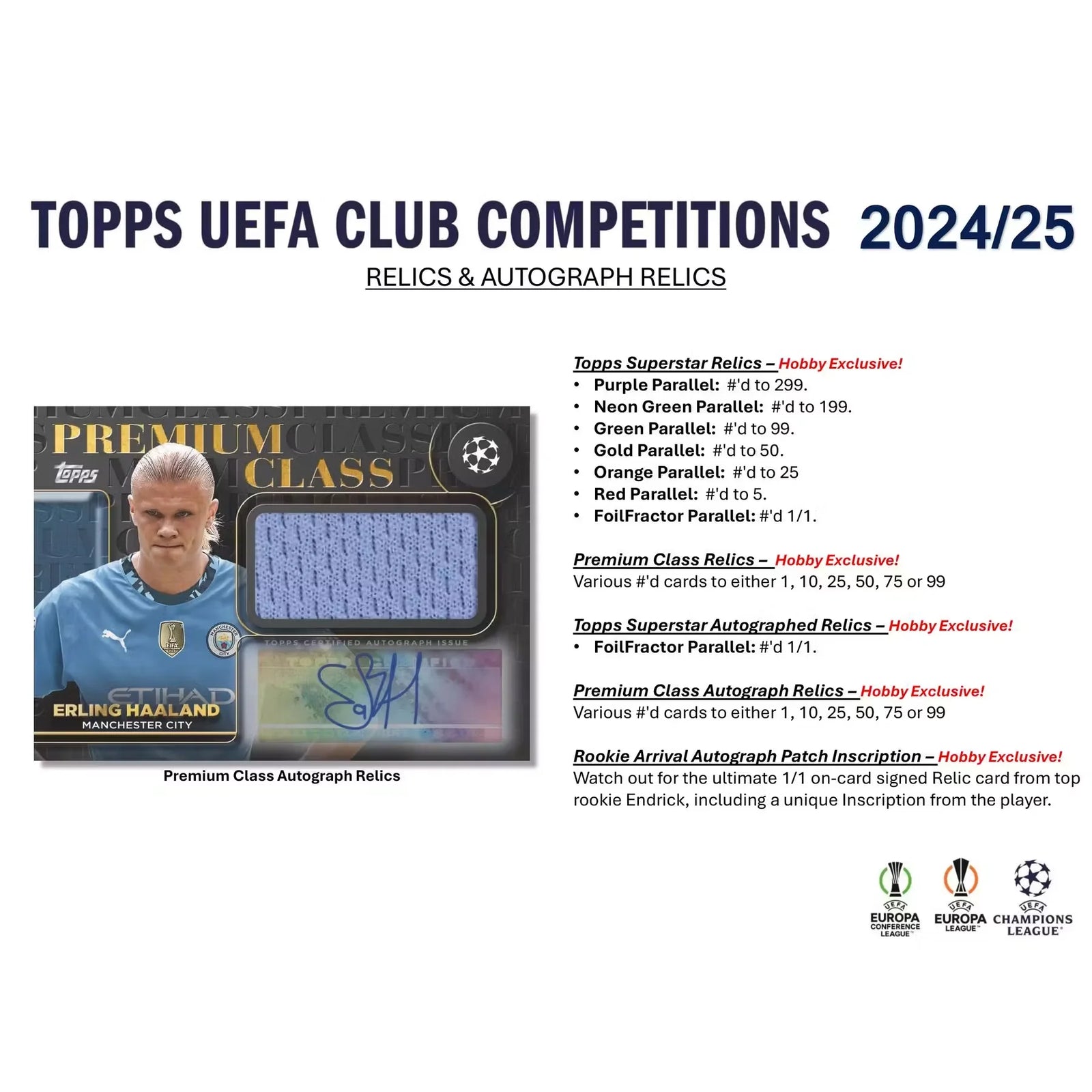 2024-25 Topps UEFA Club Competitions Soccer Hobby 12-Box Case (Ships Sealed Only)