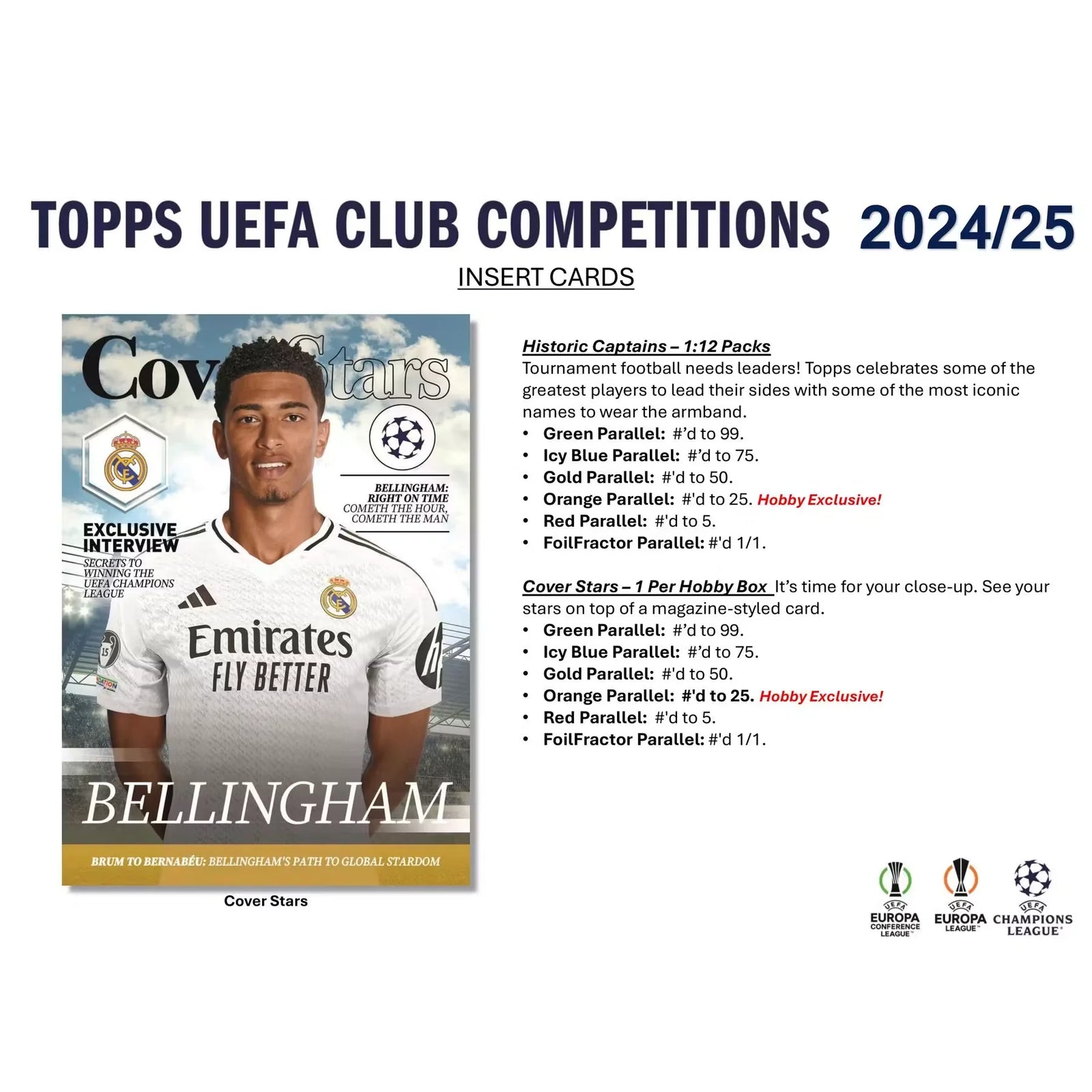 2024-25 Topps UEFA Club Competitions Soccer Hobby 12-Box Case (Ships Sealed Only)