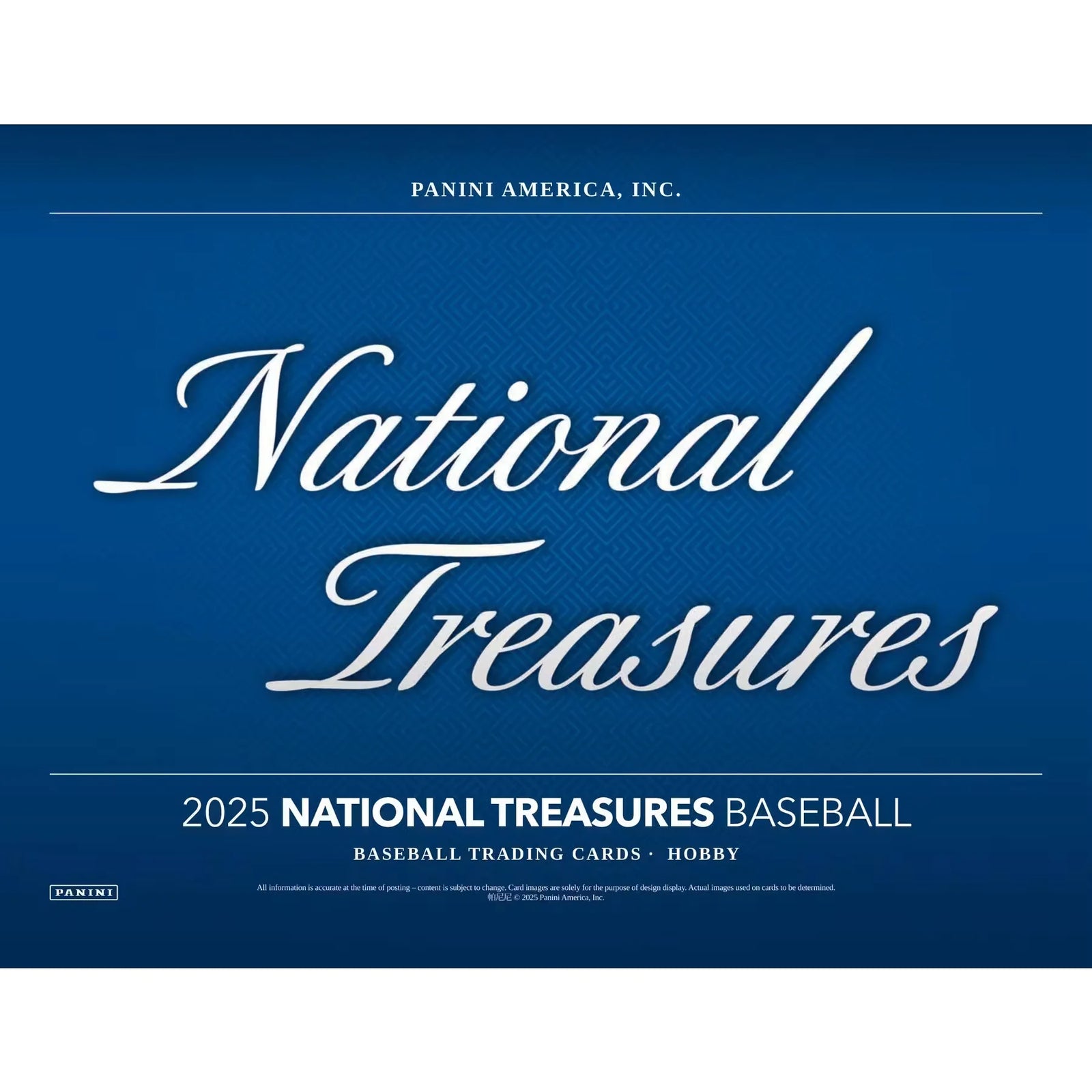 2025 Panini National Treasures Baseball Hobby 4-Box Case (Ships Sealed Only) - D