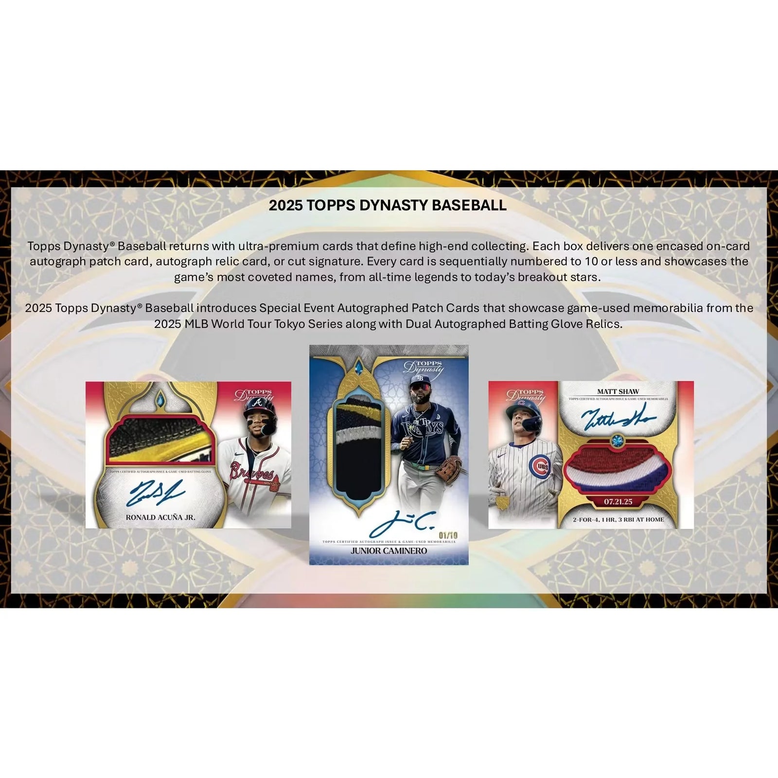 2025 Topps Dynasty Baseball Hobby Box | Encased Autograph Patch (Ships Sealed Only)