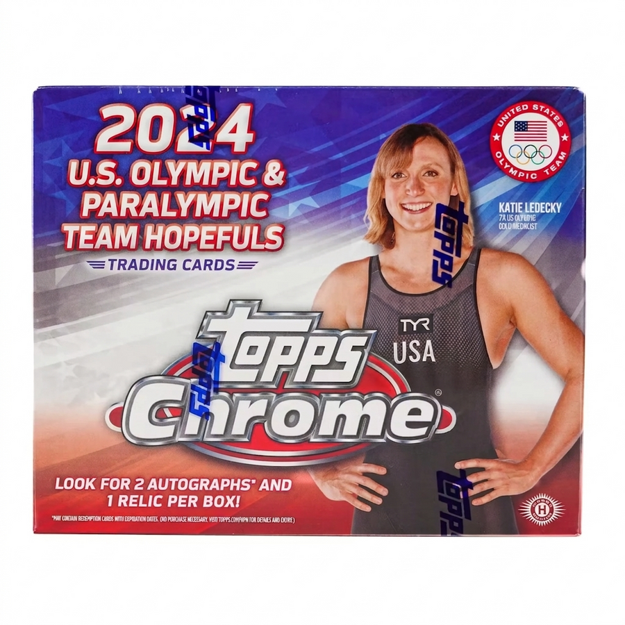 2024 Topps Chrome U.S. Olympic & Paralympic Hopefuls Hobby Box (Ships Sealed Only) - D