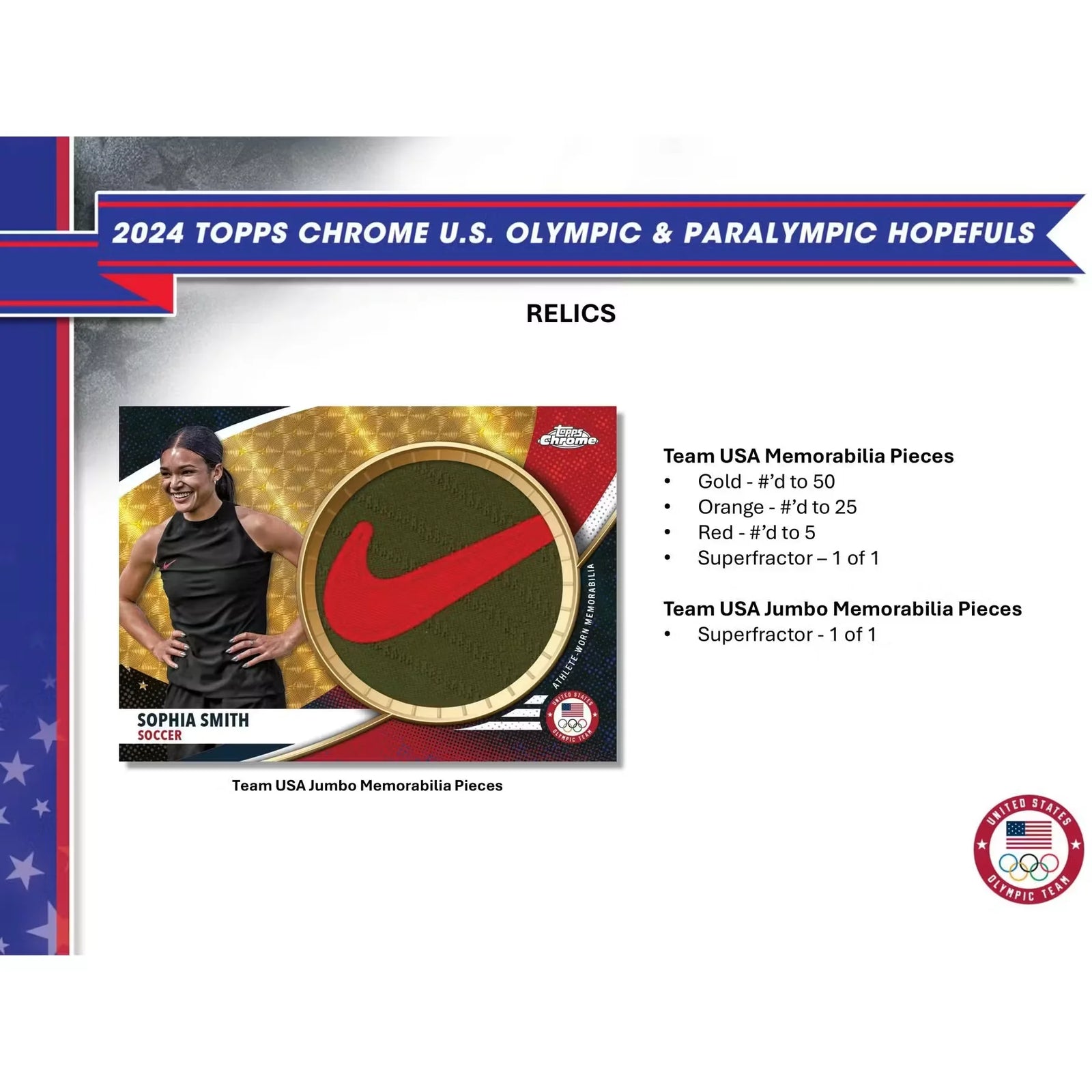 2024 Topps Chrome U.S. Olympic & Paralympic Hopefuls Hobby Box (Ships Sealed Only) - D