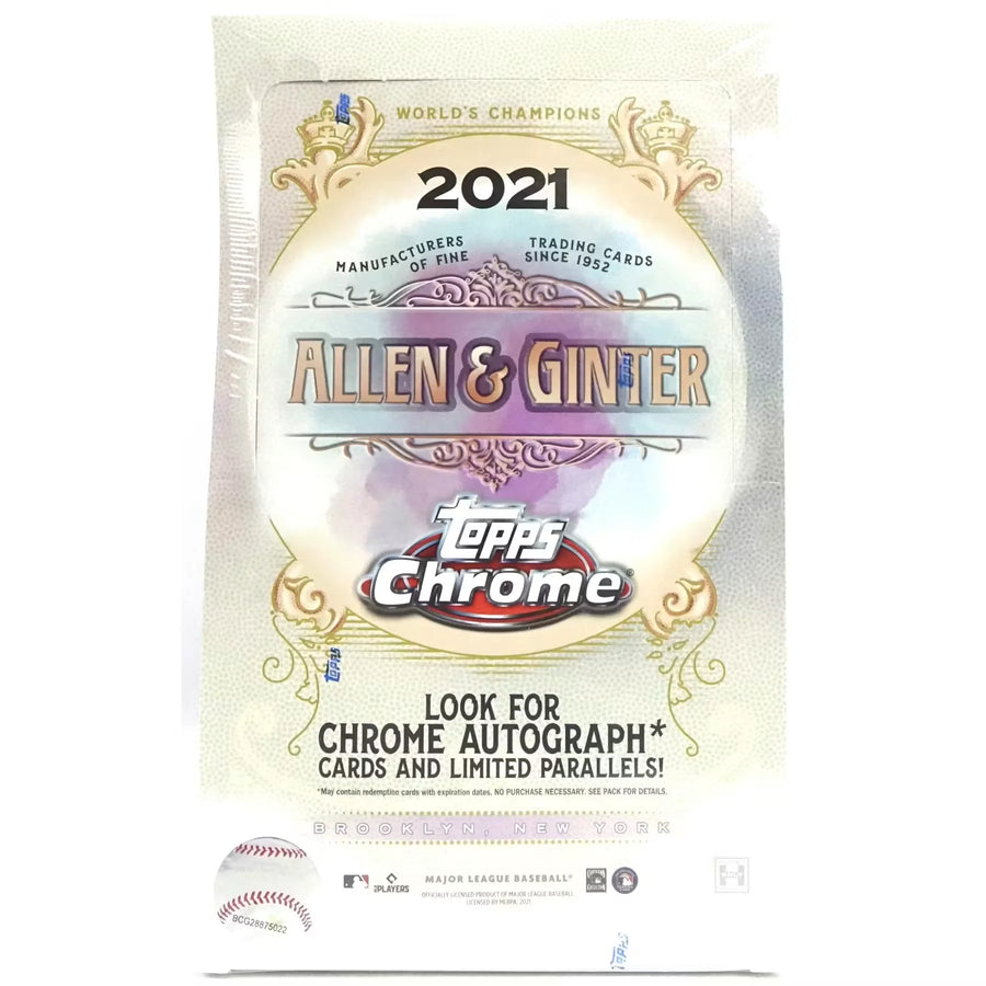 2021 Topps Allen & Ginter Chrome Baseball Hobby Box (Ships Sealed Only) - D