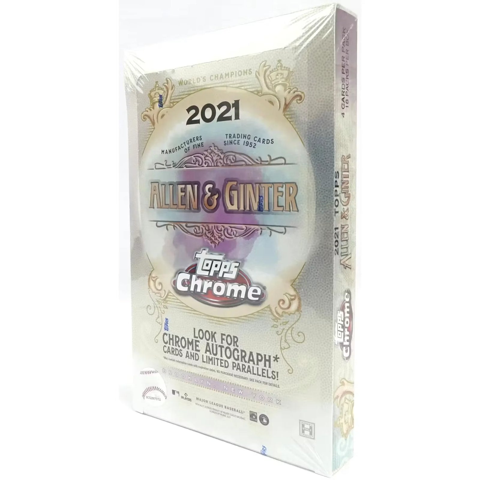 2021 Topps Allen & Ginter Chrome Baseball Hobby Box (Ships Sealed Only) - D