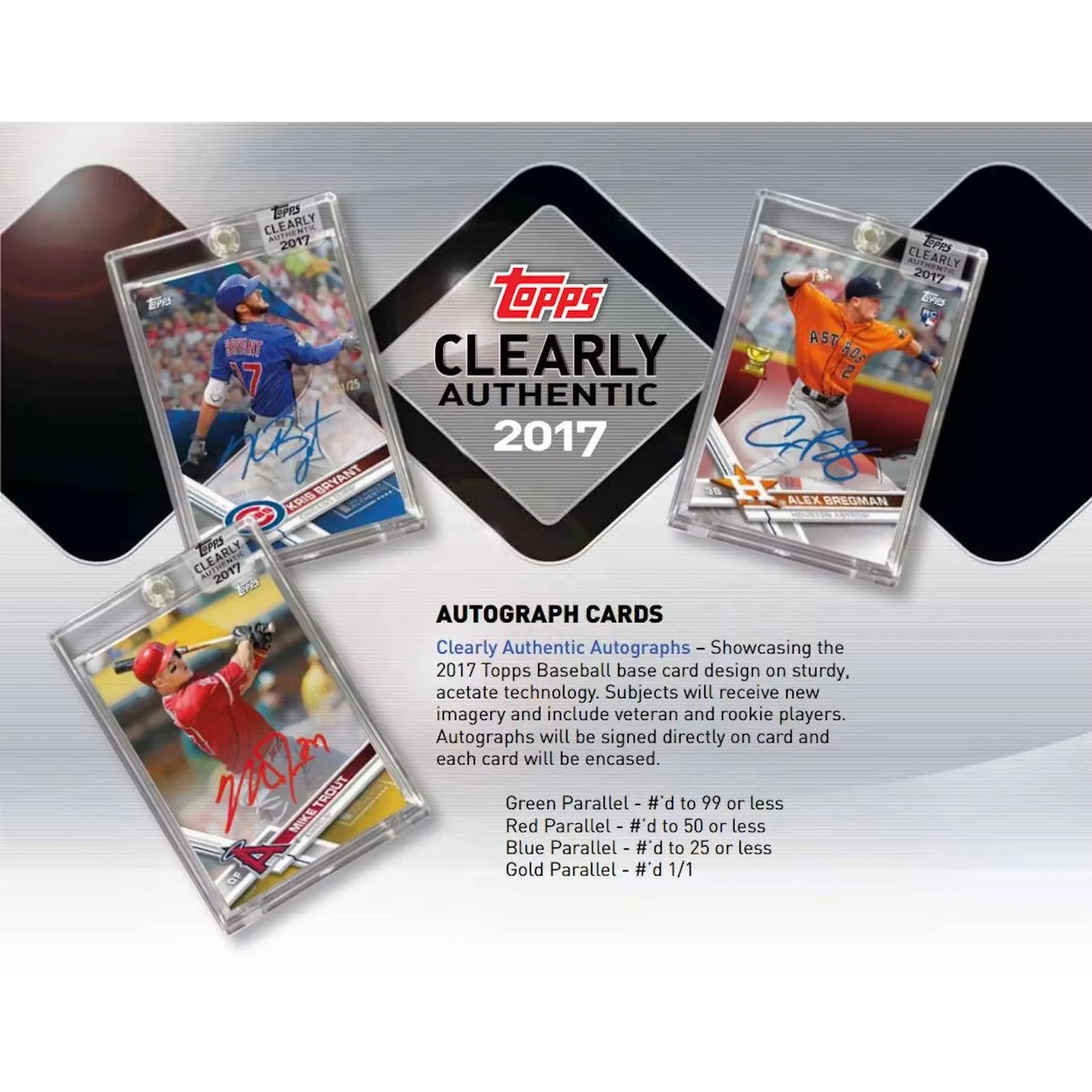 2017 Topps Clearly Authentic Baseball Hobby Box (Ships Sealed Only)