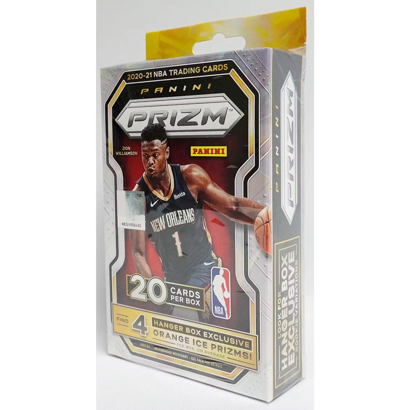 2020-21 Panini Prizm Basketball Hanger Box (20 Cards) (Orange Parallels!) (Ships Sealed Only)
