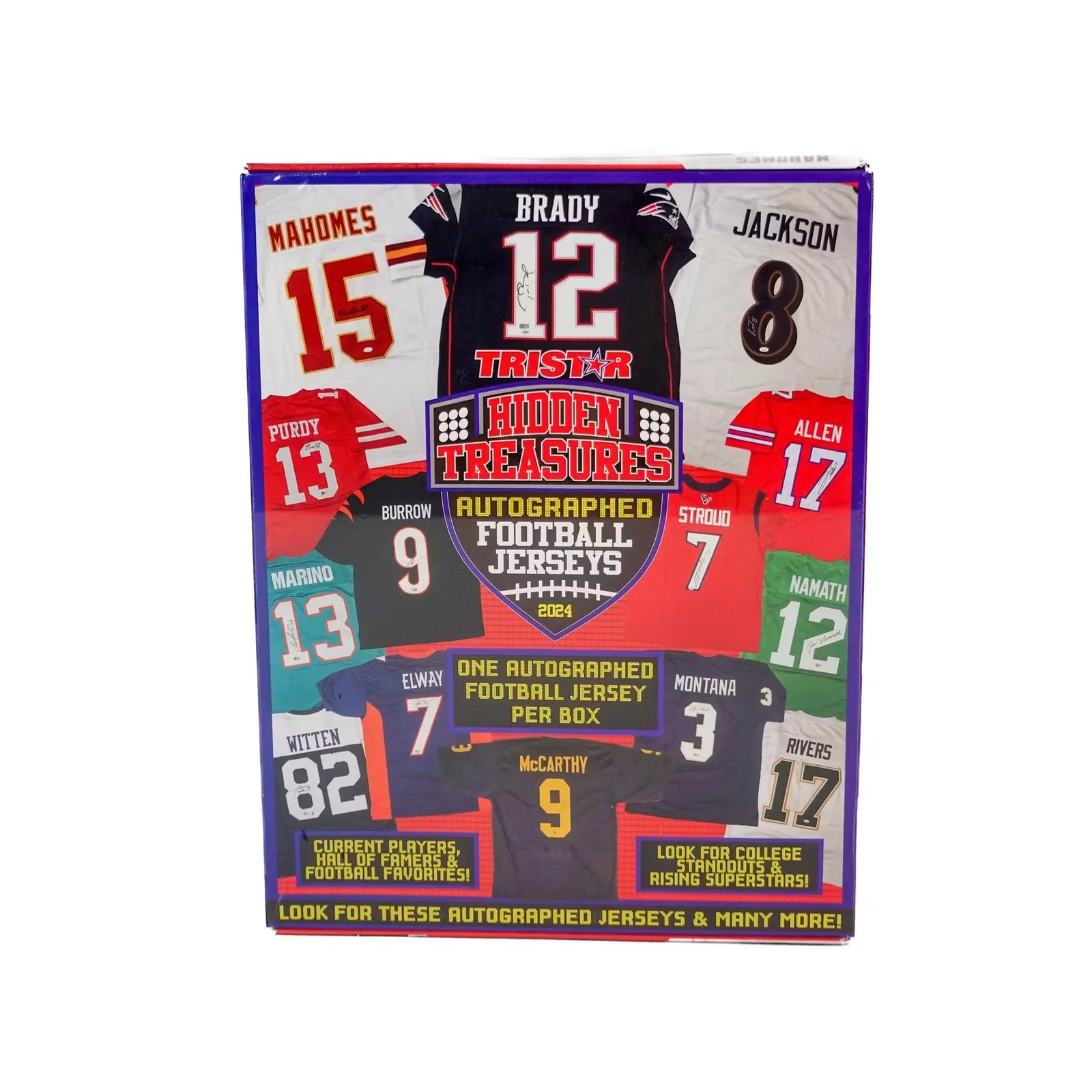 2024 TriStar Hidden Treasures Autographed Football Jersey Hobby Box