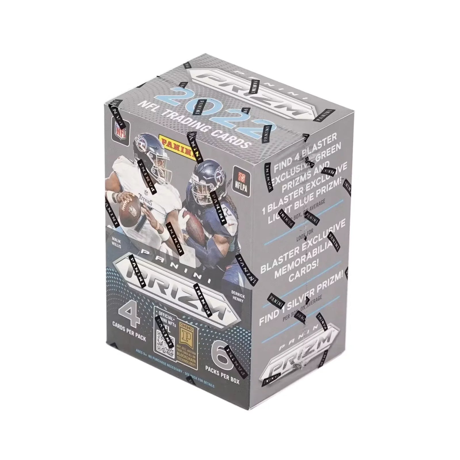 2022 Panini Prizm Football Blaster Box (Green & Light Blue Prizms!) (Ships Sealed Only)