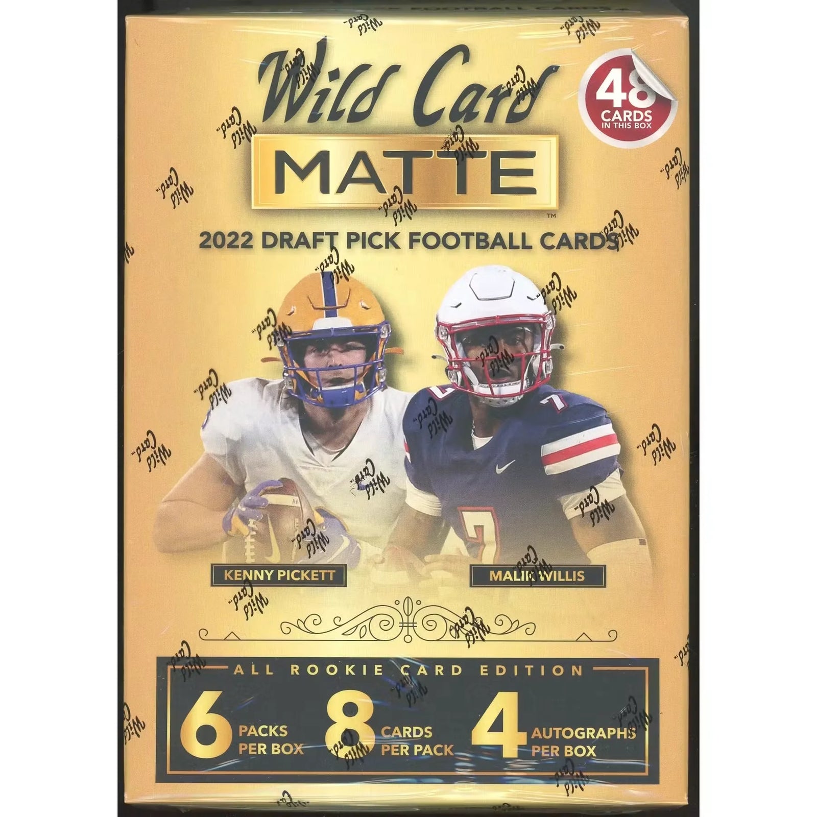 2022 Wild Card Matte Draft Picks Football Mega Box | Gold Box (Ships Sealed Only)