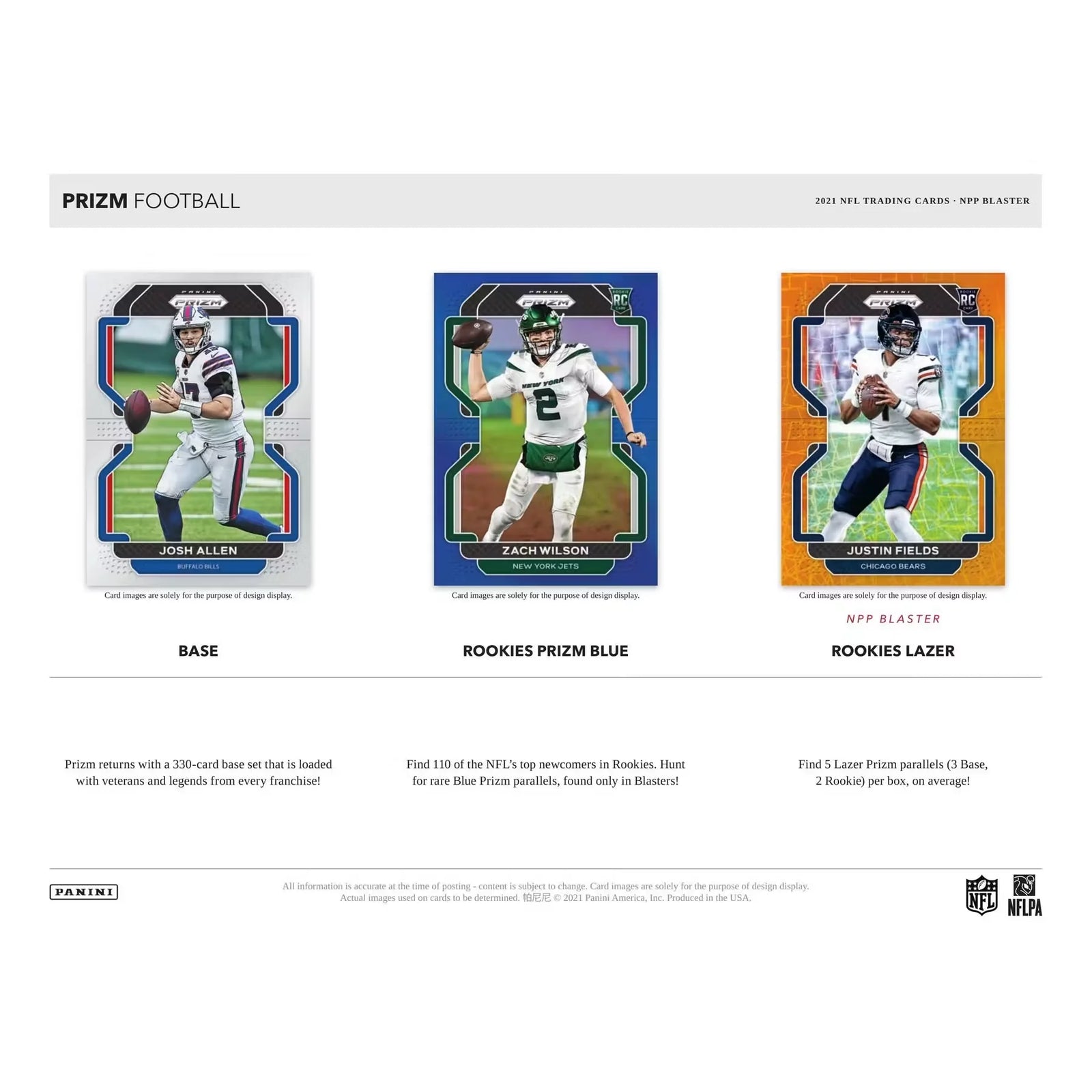 2021 Panini Prizm Football Blaster Box | Lazer Prizms (Ships Sealed Only)