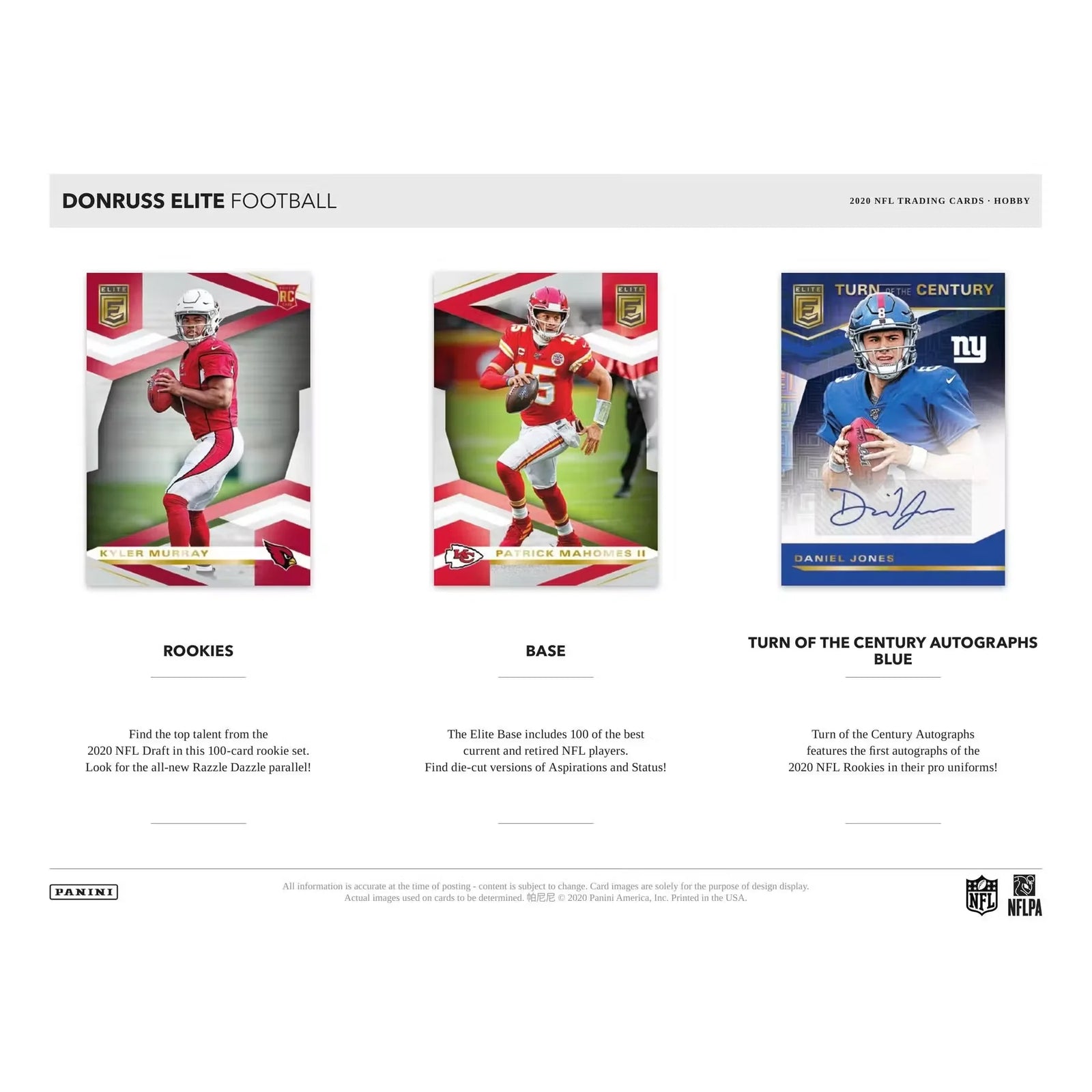 2020 Panini Donruss Elite Football Hobby Box (Ships Sealed Only) - D