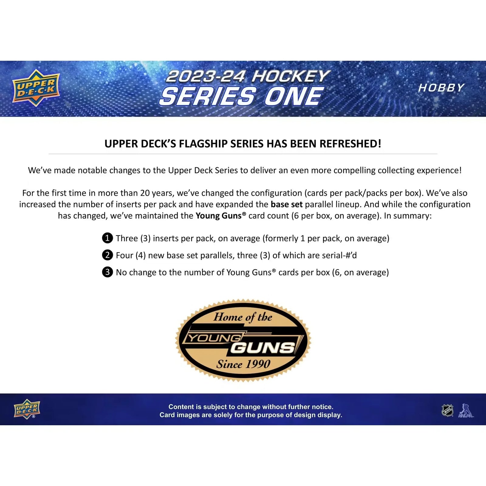 2023-24 Upper Deck Series 1 Hockey Hobby 12-Box Case (Ships Sealed Only) - D2
