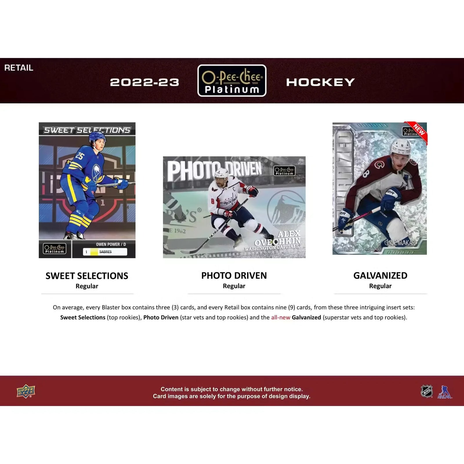 2022-23 Upper Deck O-Pee-Chee Platinum Hockey 6-Pack Blaster Box (Ships Sealed Only)