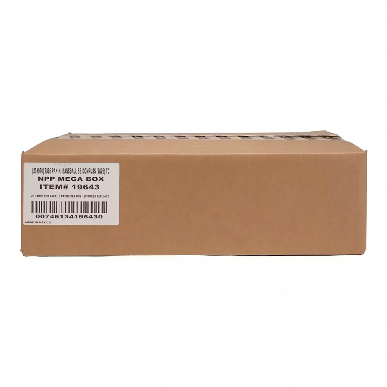 2026 Panini Donruss Baseball Mega 20-Box Case (Ships Sealed Only)
