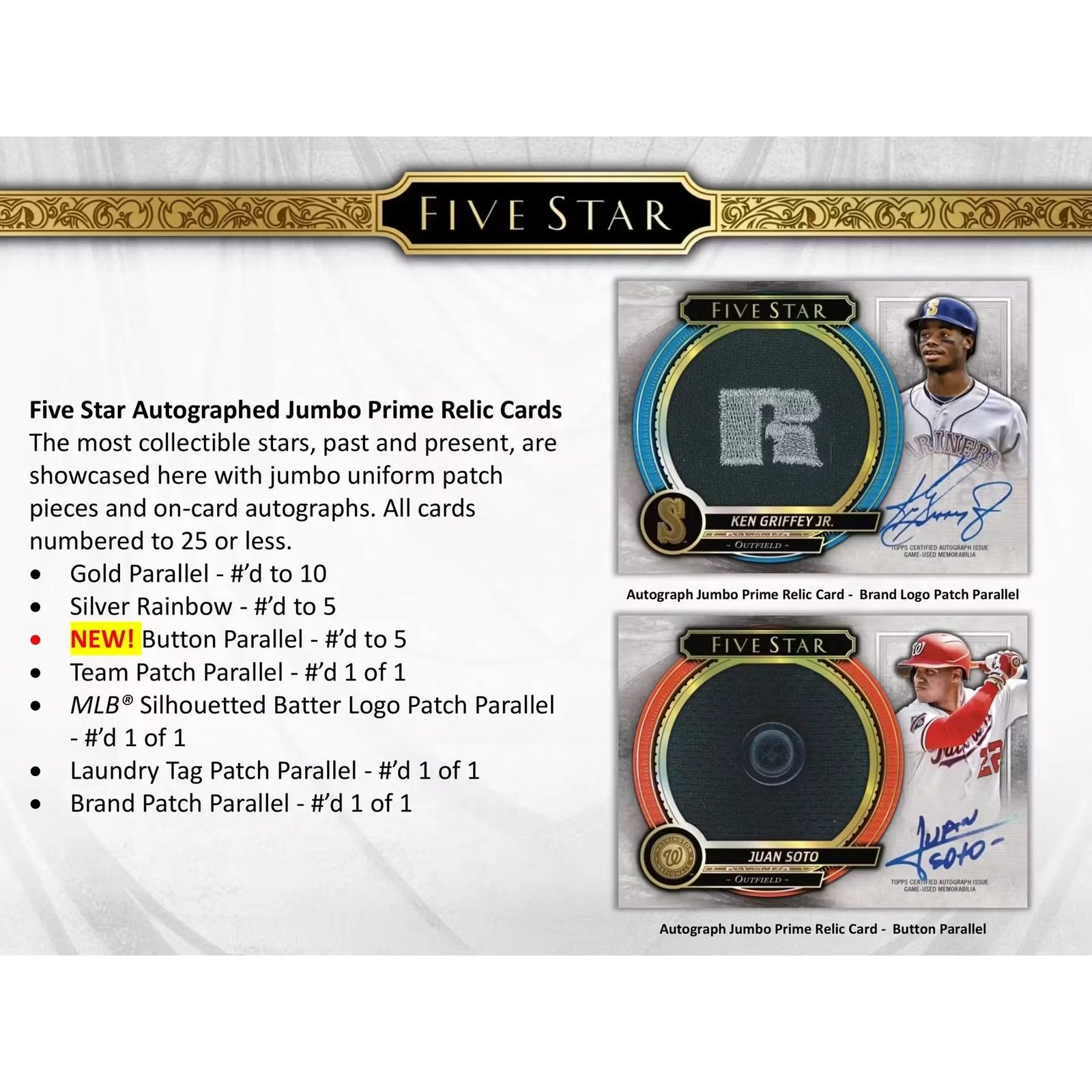 2021 Topps Five Star Baseball Hobby Box | On-Card Autographs (Ships Sealed Only)