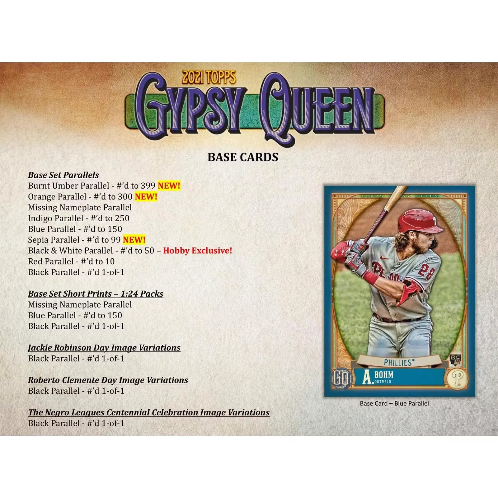 2021 Topps Gypsy Queen Baseball Hobby 10-Box Case (Ships Sealed Only) - D