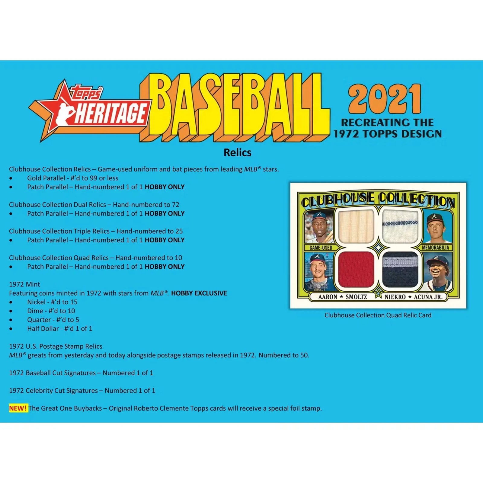 2021 Topps Heritage Baseball Hobby 12-Box Case (Ships Sealed Only) - D