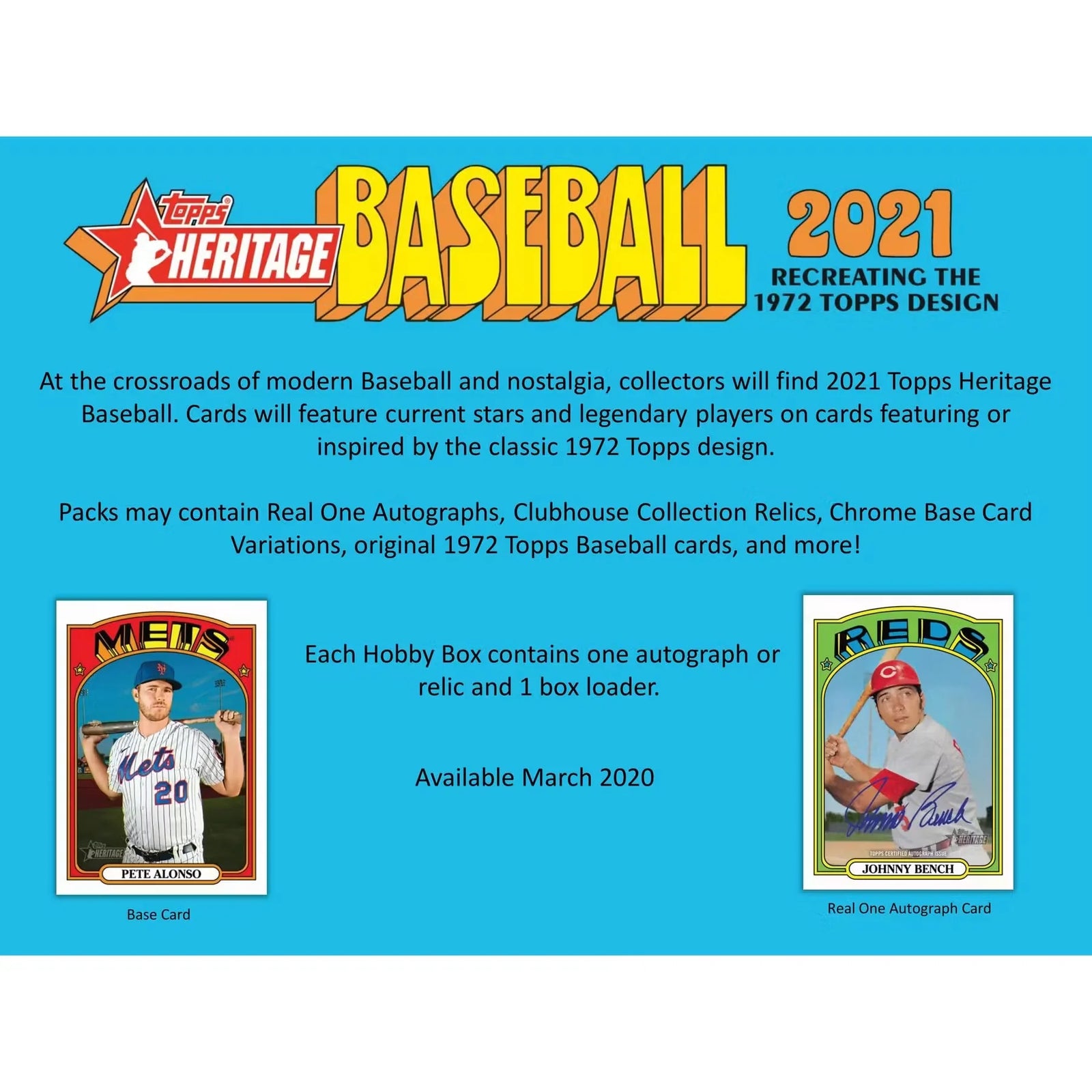 2021 Topps Heritage Baseball Hobby 12-Box Case (Ships Sealed Only) - D