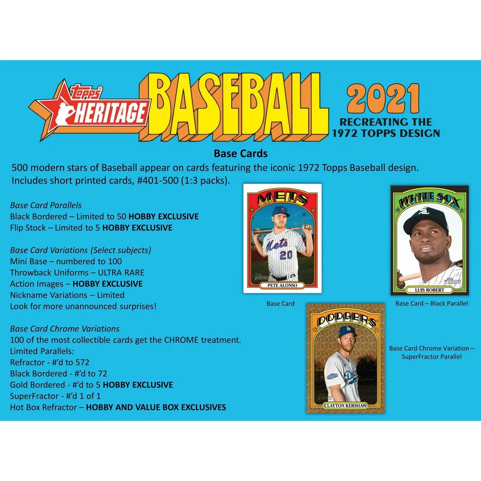 2021 Topps Heritage Baseball Hobby 12-Box Case (Ships Sealed Only) - D