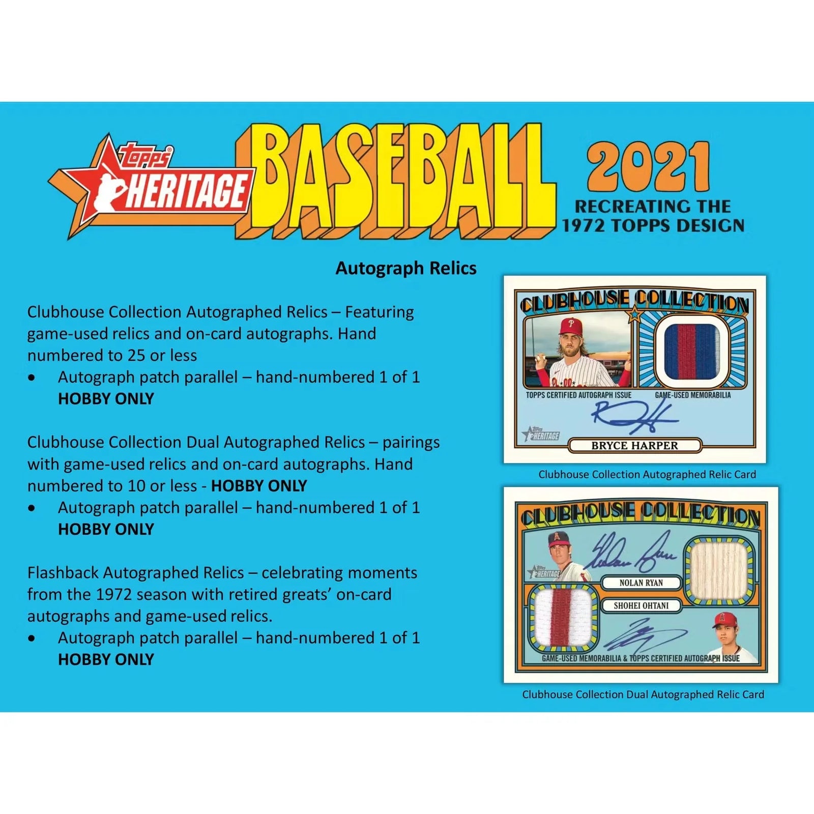 2021 Topps Heritage Baseball Hobby 12-Box Case (Ships Sealed Only) - D