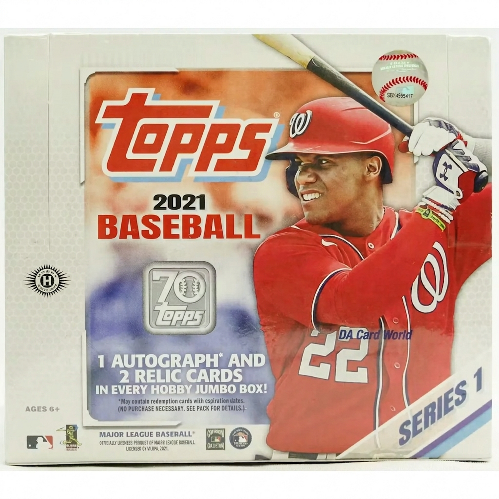 2021 Topps Series 1 Baseball Hobby Jumbo 6-Box Case | Platinum Anniversary (Ships Sealed Only)