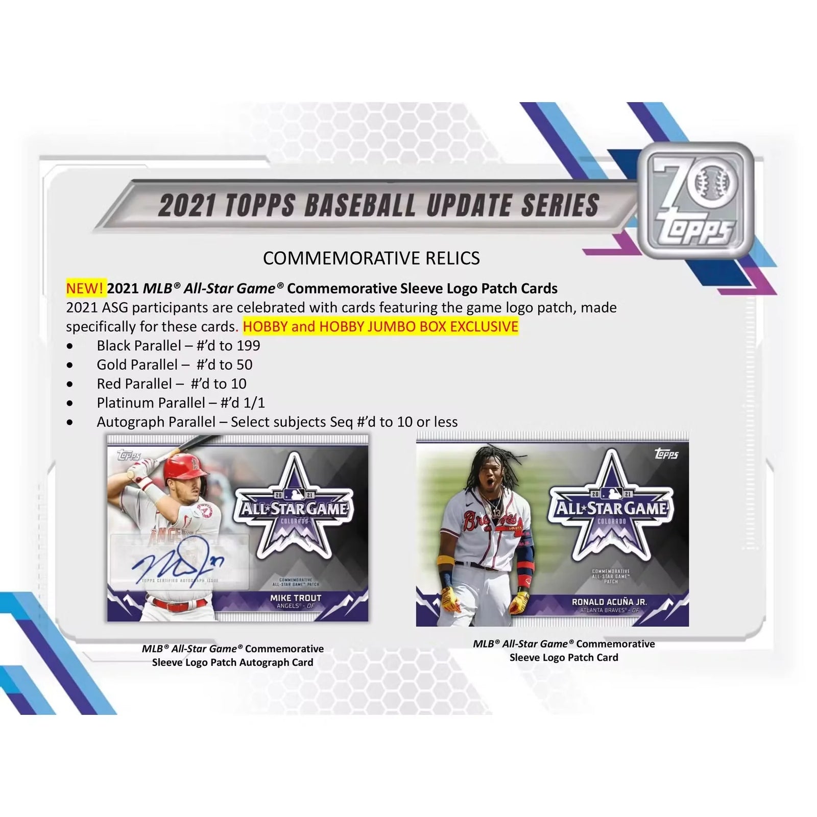2021 Topps Update Series Baseball Hobby 12-Box Case (Ships Sealed Only)