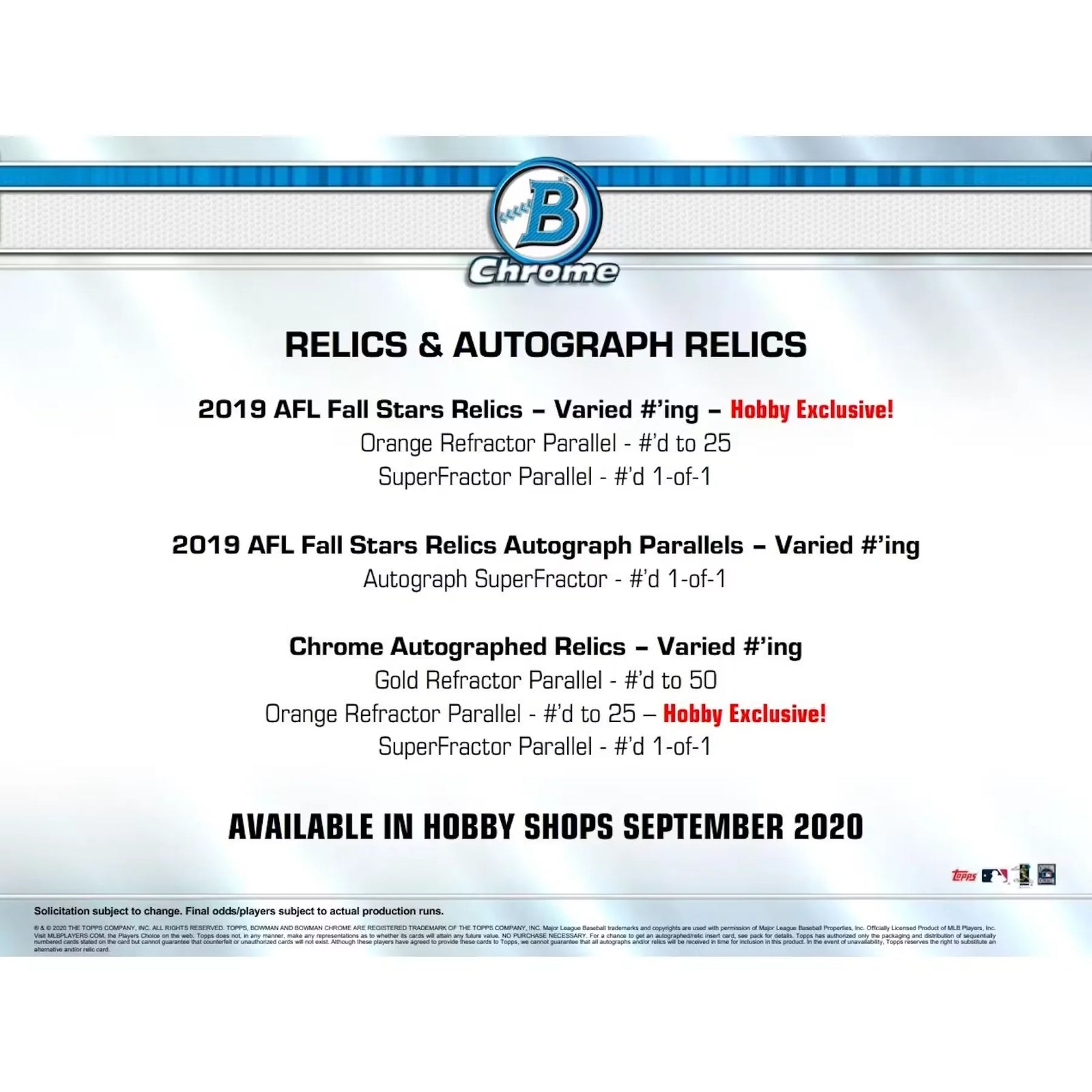 2020 Bowman Chrome Baseball Hobby 12-Box Case (Ships Sealed Only) - D