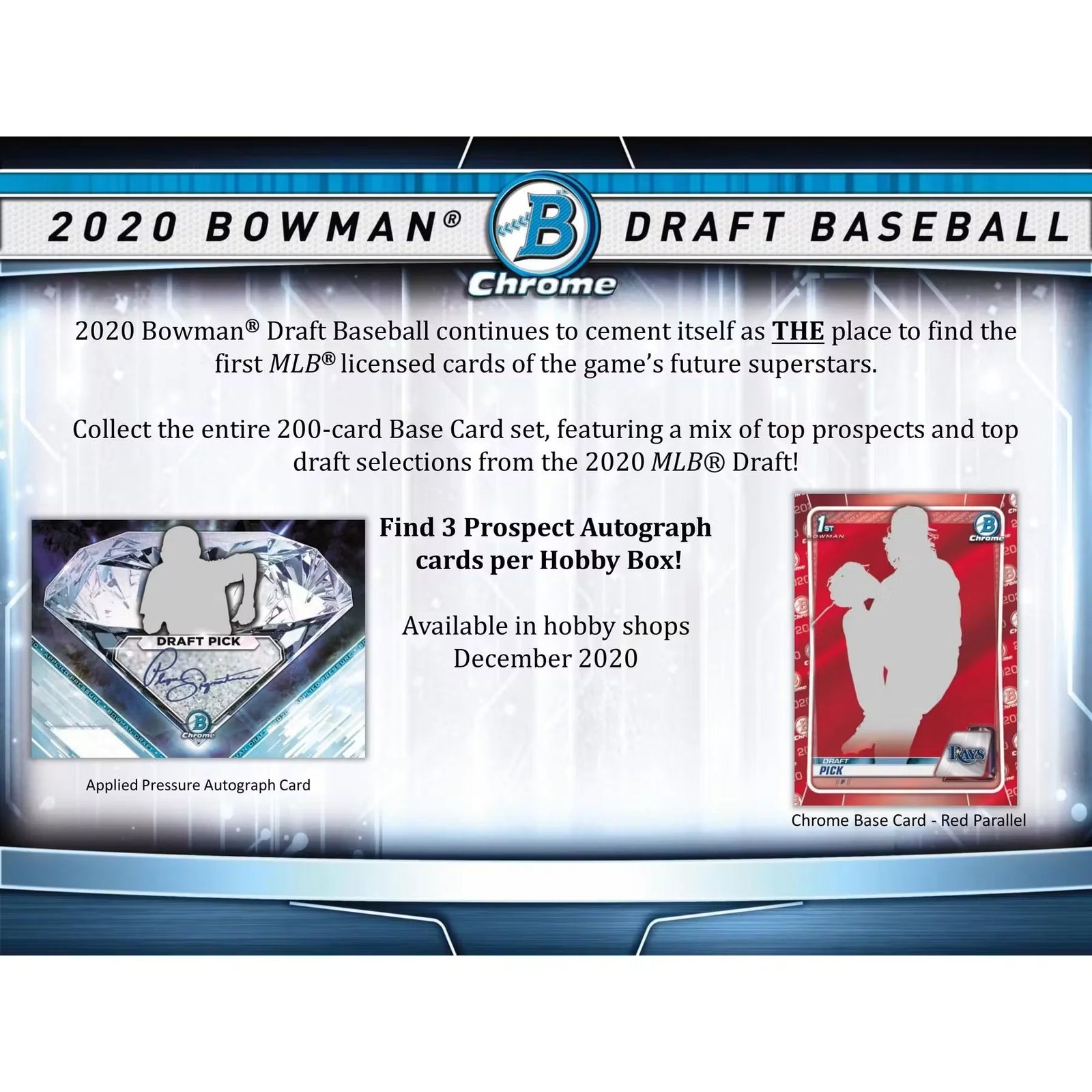 2020 Bowman Draft Baseball Hobby Jumbo 8-Box Case (Ships Sealed Only) - D