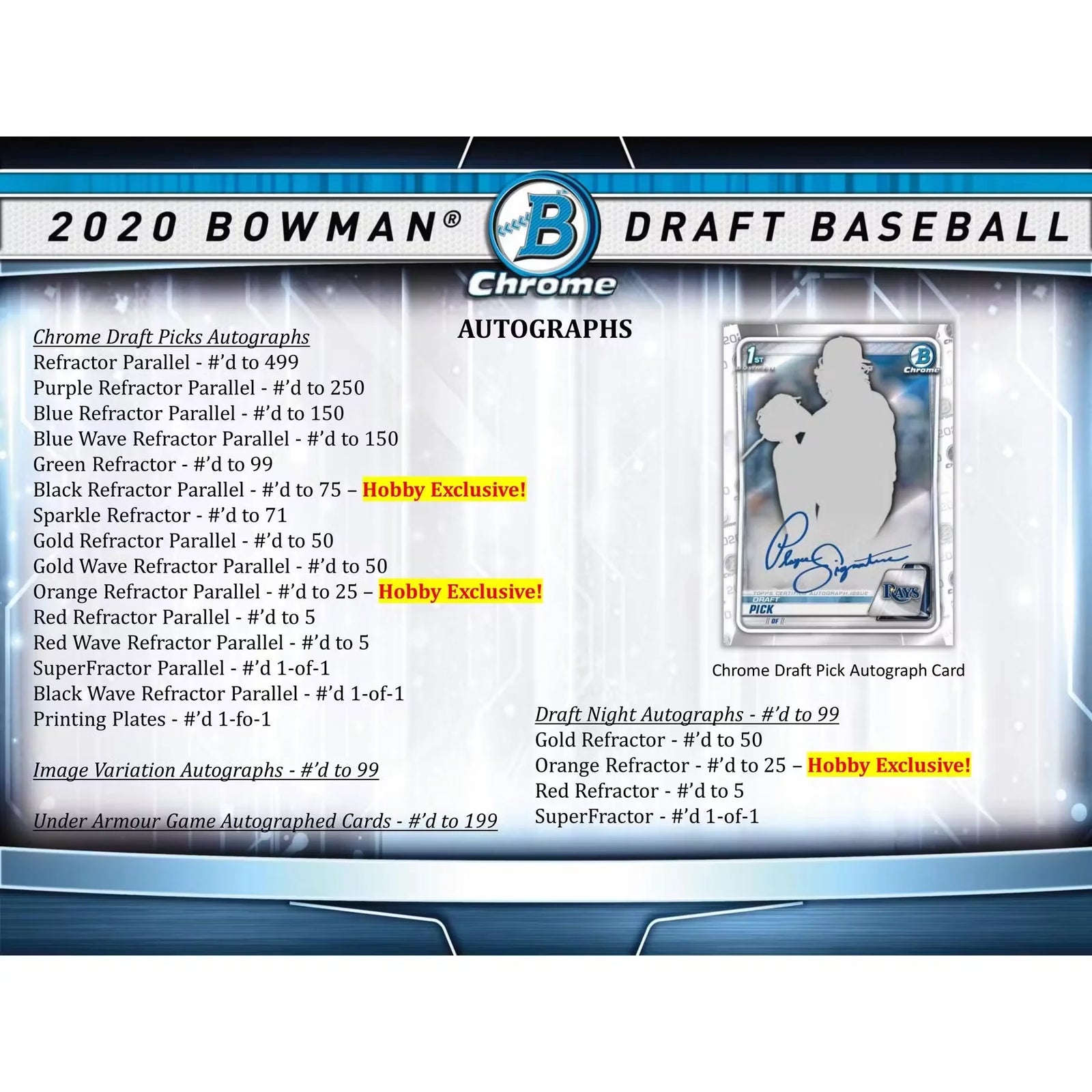2020 Bowman Draft Baseball Hobby Jumbo 8-Box Case (Ships Sealed Only) - D