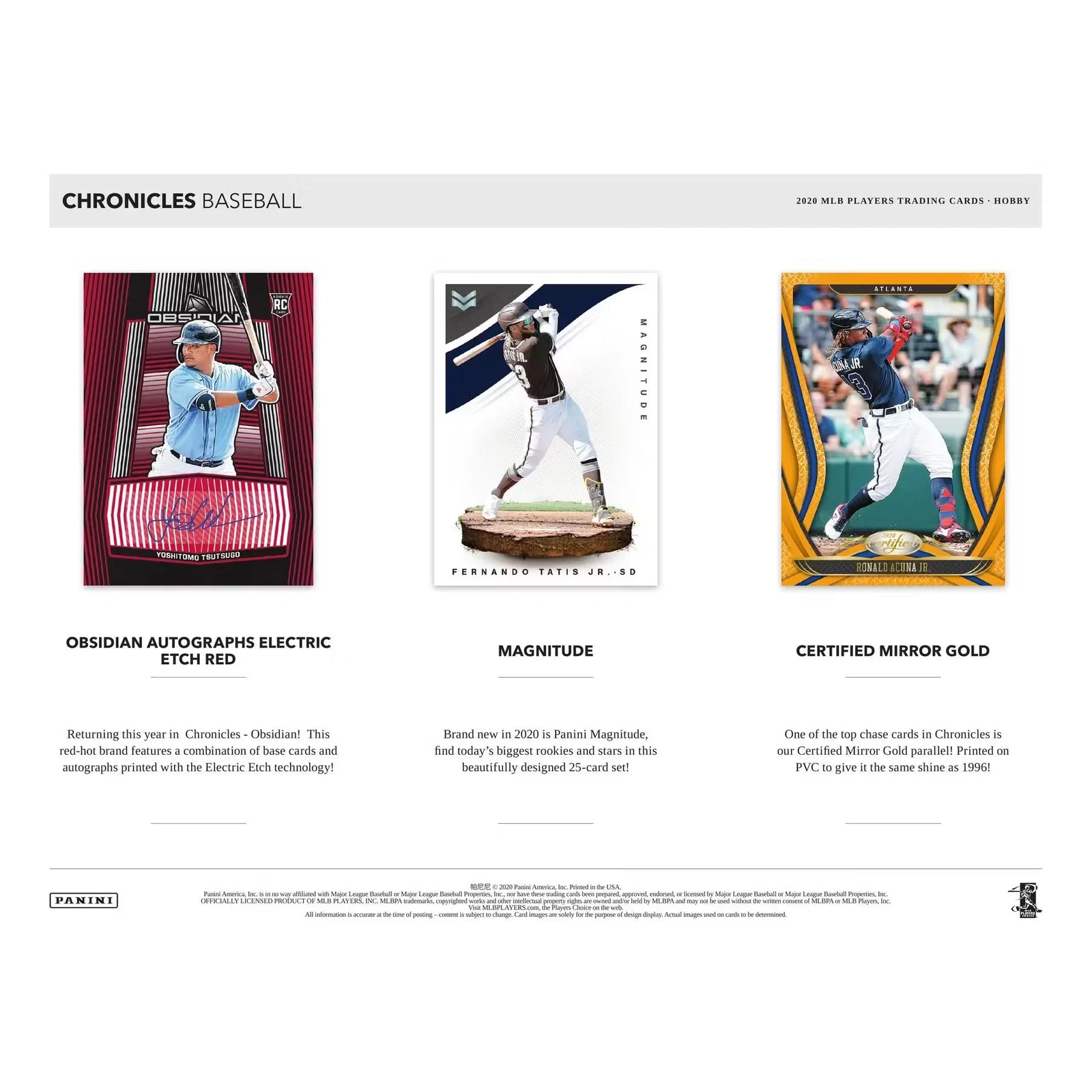 2020 Panini Chronicles Baseball Hobby 16-Box Case (Ships Sealed Only) - D