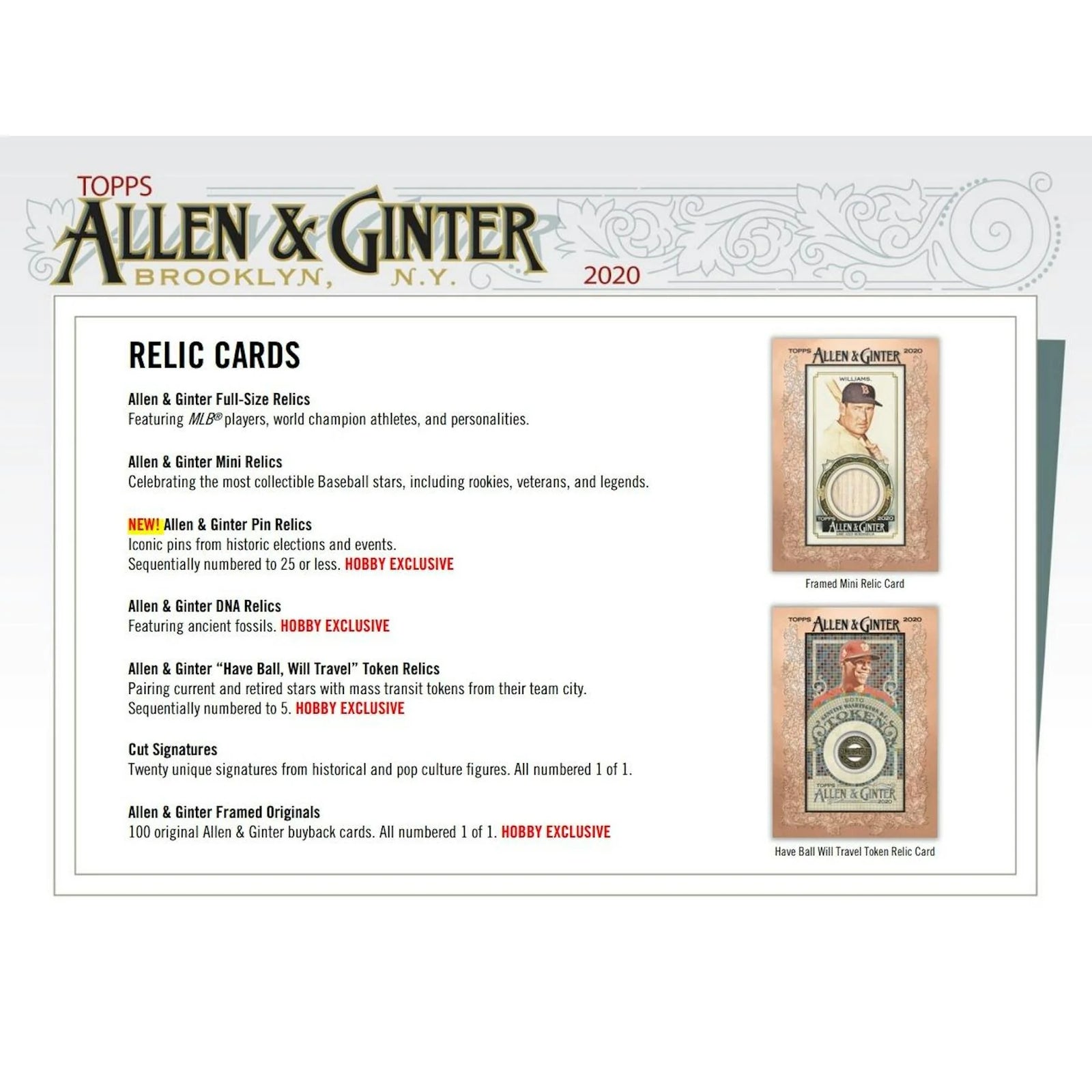 2020 Topps Allen & Ginter Baseball Hobby Box (Ships Sealed Only) - D