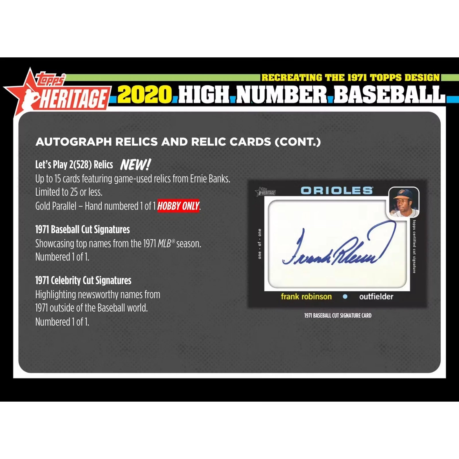 2020 Topps Heritage High Number Baseball Hobby 12-Box Case (Ships Sealed Only) - D